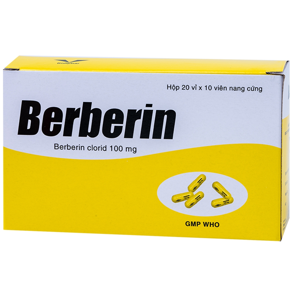 Hình ảnh Thuốc Berberin 100mg Bidiphar điều trị tiêu chảy (200 viên)