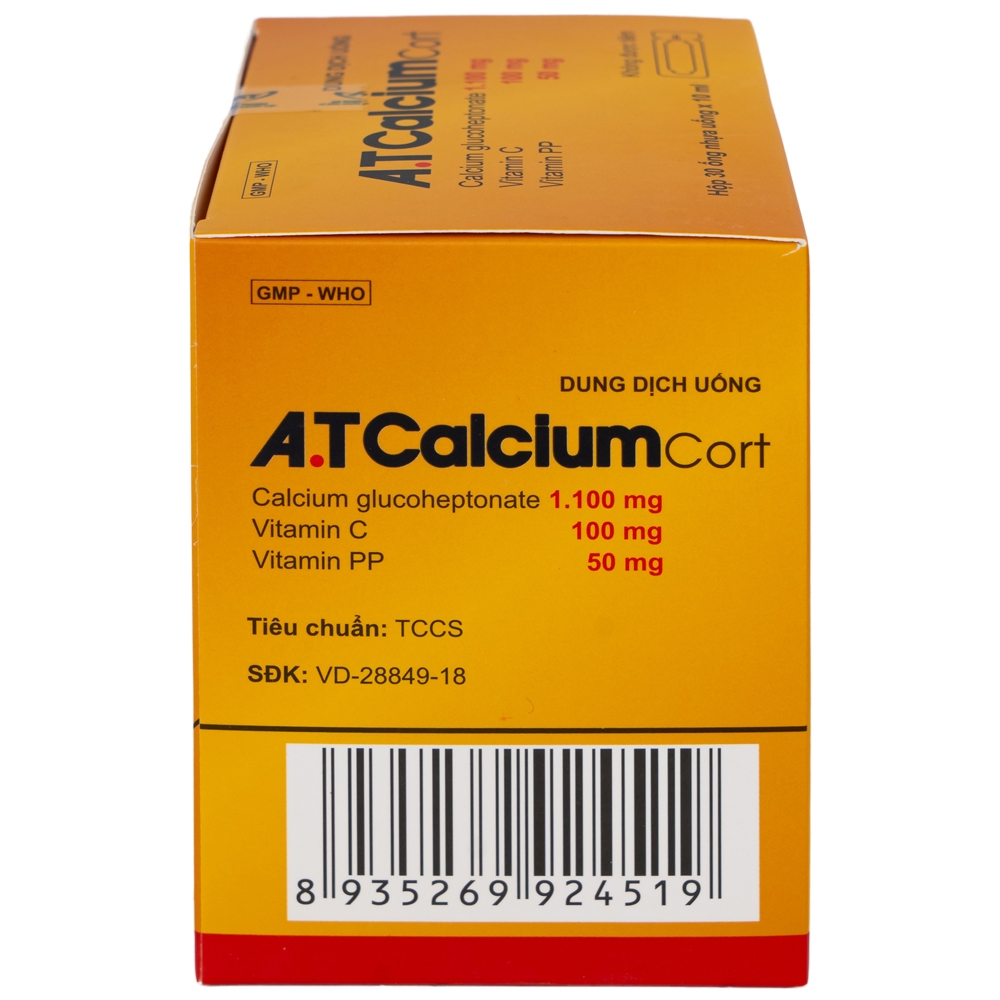 Hình ảnh Dung dịch uống A.T Calcium Cort An Thiên bổ sung vitamin và khoáng chất cho cơ thể (30 ống x 10ml)