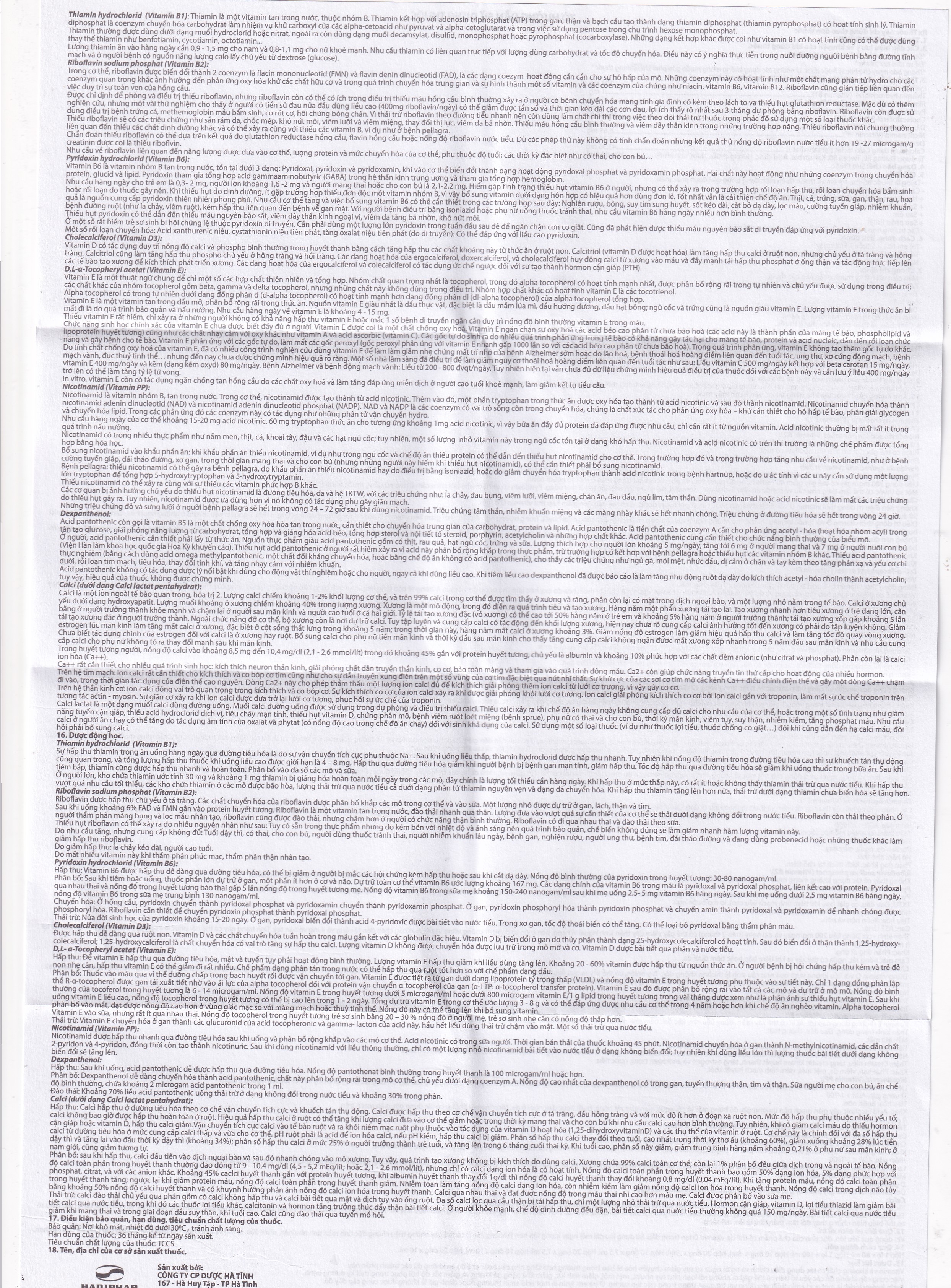 Hình ảnh Thuốc Alphavimin 10ml Hadiphar bổ sung vitamin trong thời kỳ dưỡng bệnh, chế độ ăn đặc biệt (20 ống)