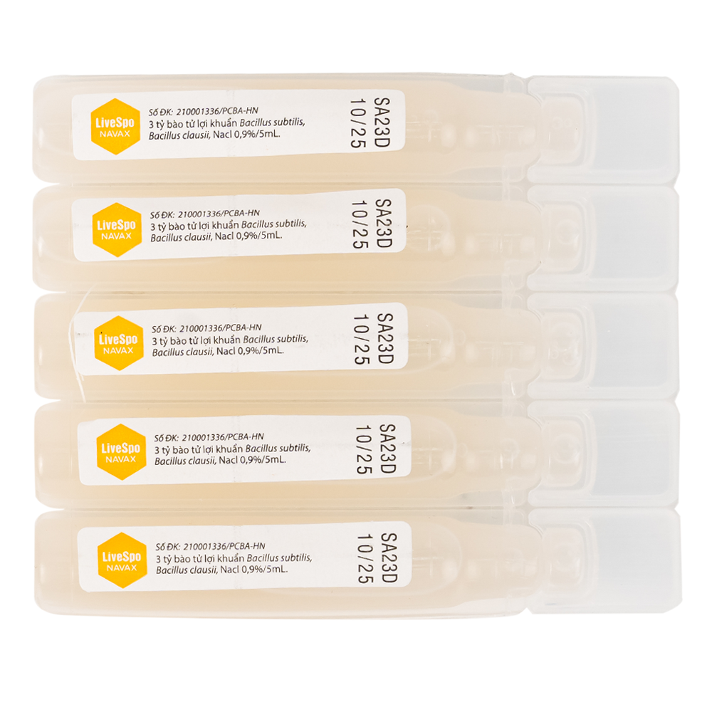 Hình ảnh Dung dịch vệ sinh tai, mũi, họng Livespo Navax 5ml giảm sổ mũi, viêm tai, viêm xoang (5 ống và 1 bình nhỏ giọt)