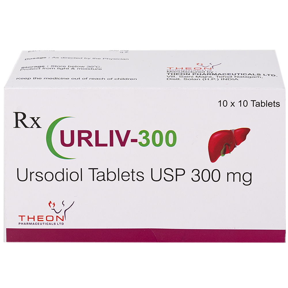 Hình ảnh Thuốc Urliv 300 Theon Pharmaceuticals điều trị làm tan sỏi mật, cải thiện chức năng gan (10 vỉ x 10 viên)