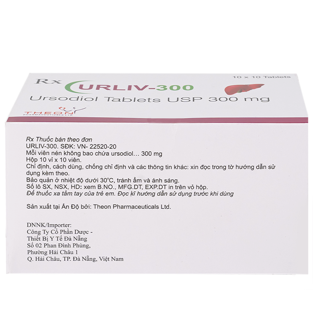 Hình ảnh Thuốc Urliv 300 Theon Pharmaceuticals điều trị làm tan sỏi mật, cải thiện chức năng gan (10 vỉ x 10 viên)