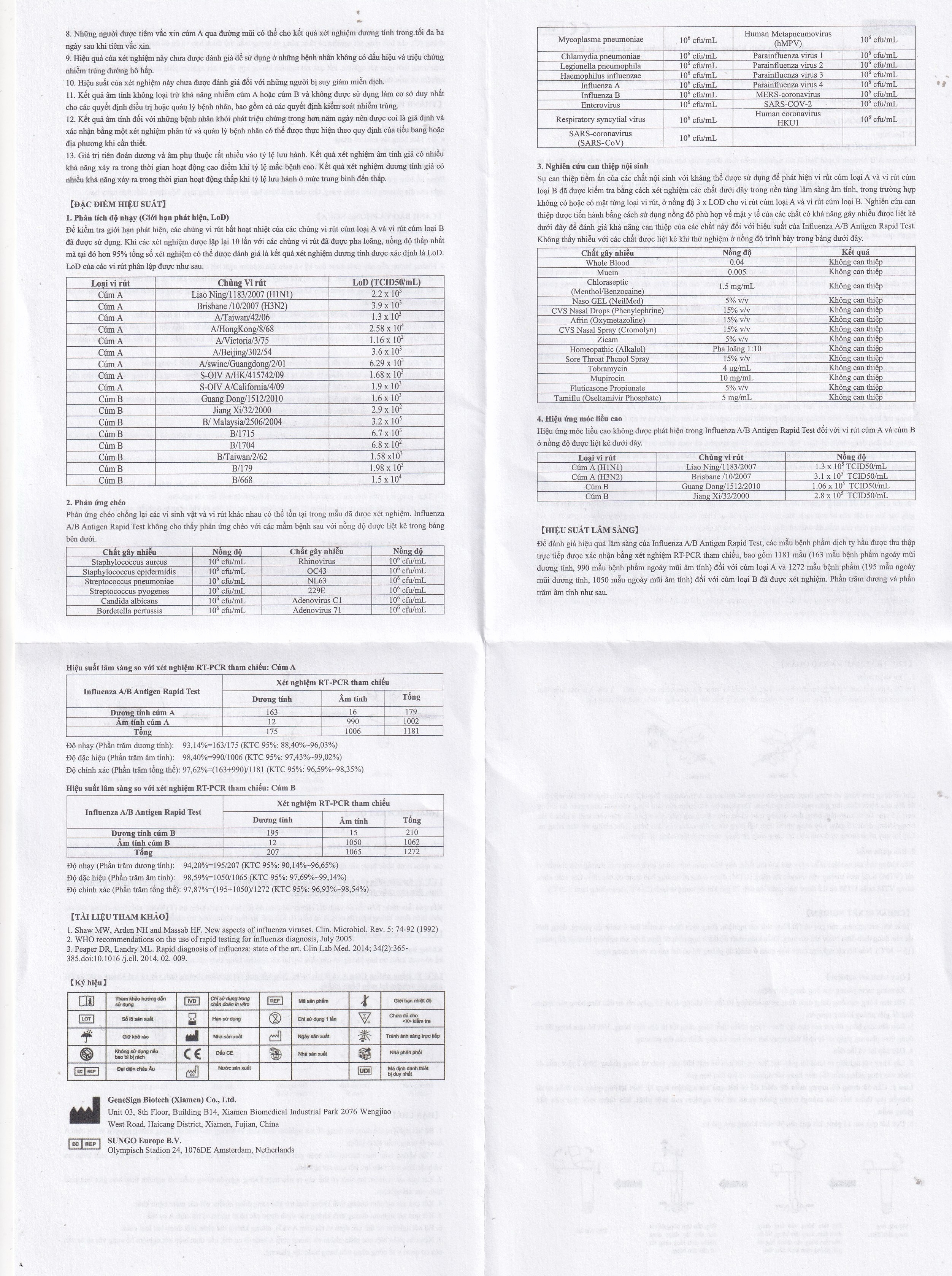 Hình ảnh Kit test cúm A/B Genesign (25 kít)