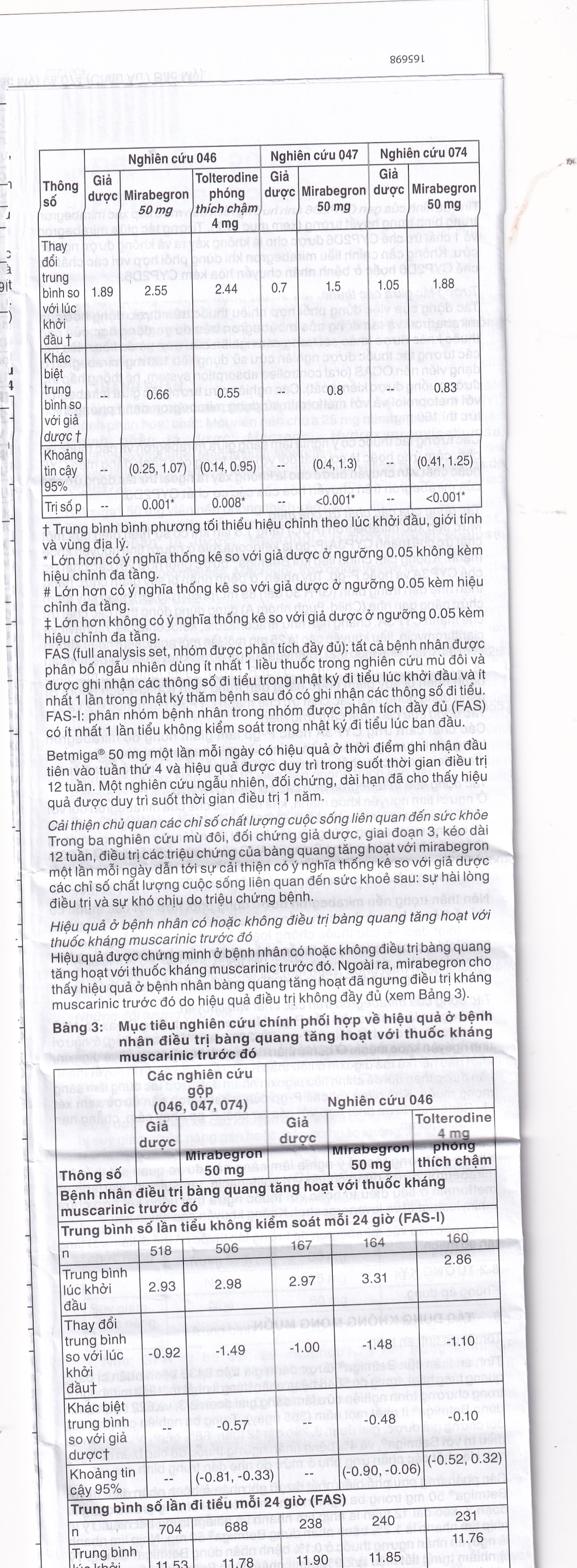 Hình ảnh Thuốc Betmiga 50mg Astellas điều trị triệu chứng tiểu gấp (3 vỉ x 10 viên)