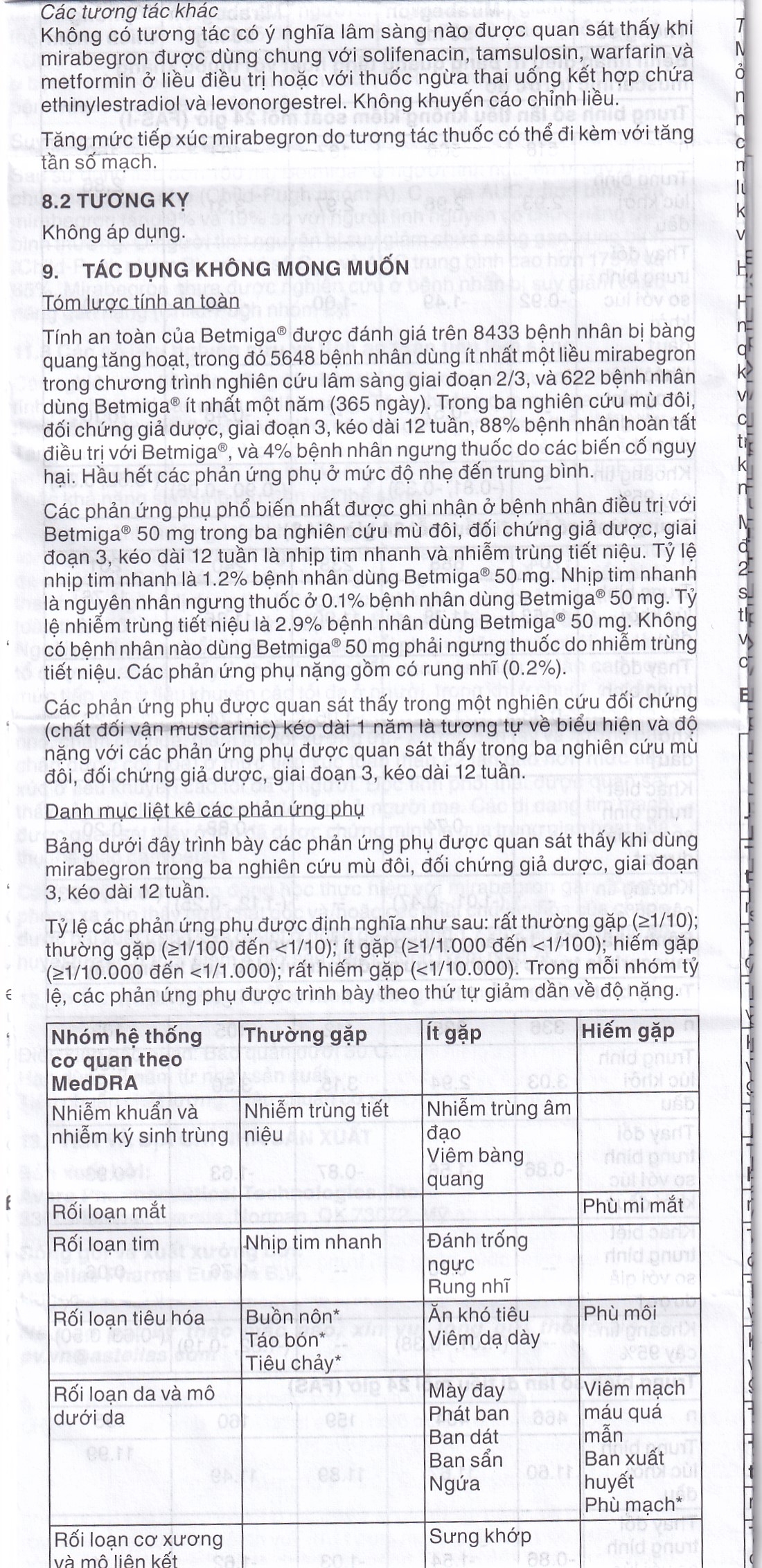 Hình ảnh Thuốc Betmiga 50mg Astellas điều trị triệu chứng tiểu gấp (3 vỉ x 10 viên)