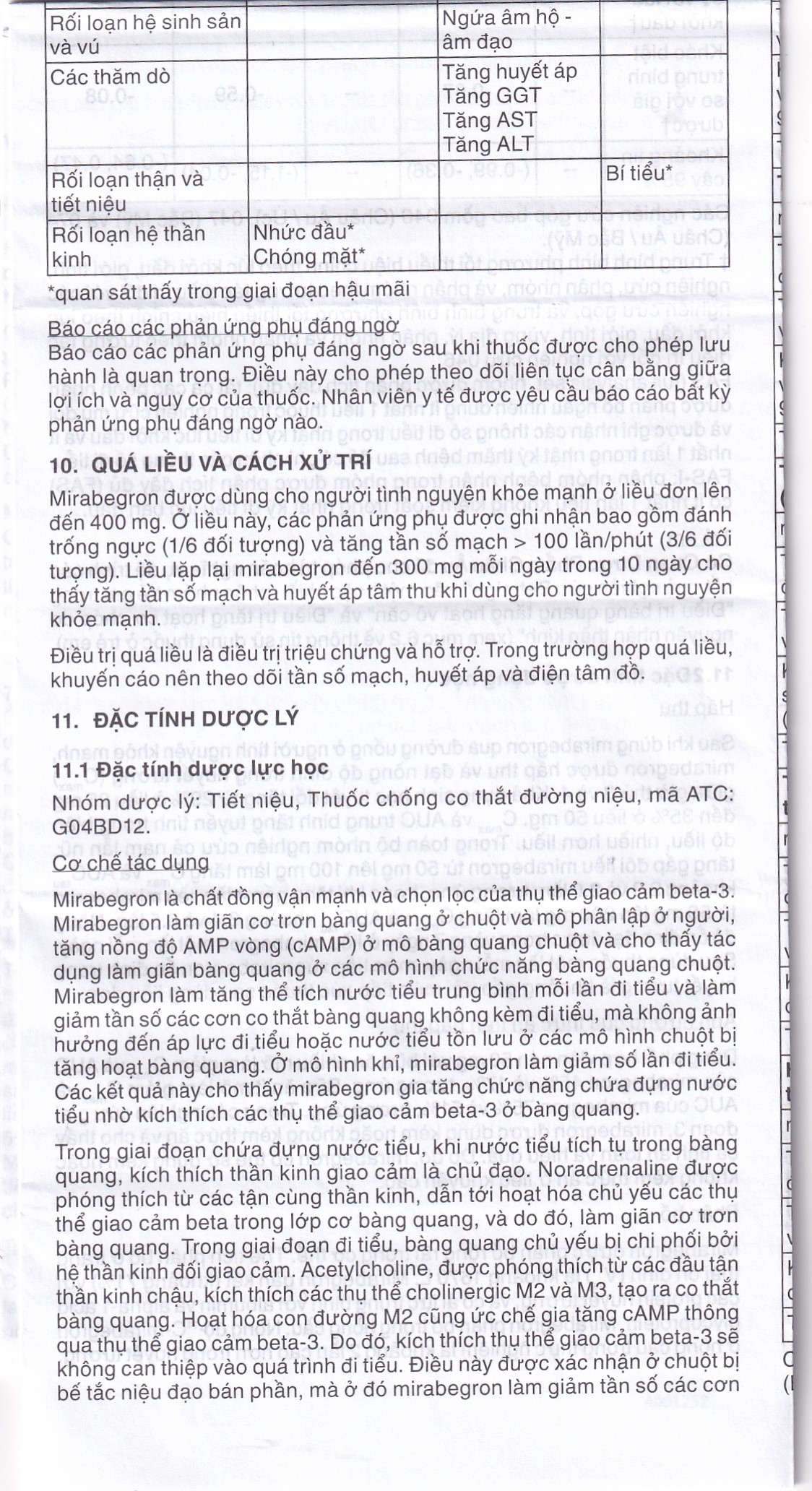 Hình ảnh Thuốc Betmiga 50mg Astellas điều trị triệu chứng tiểu gấp (3 vỉ x 10 viên)