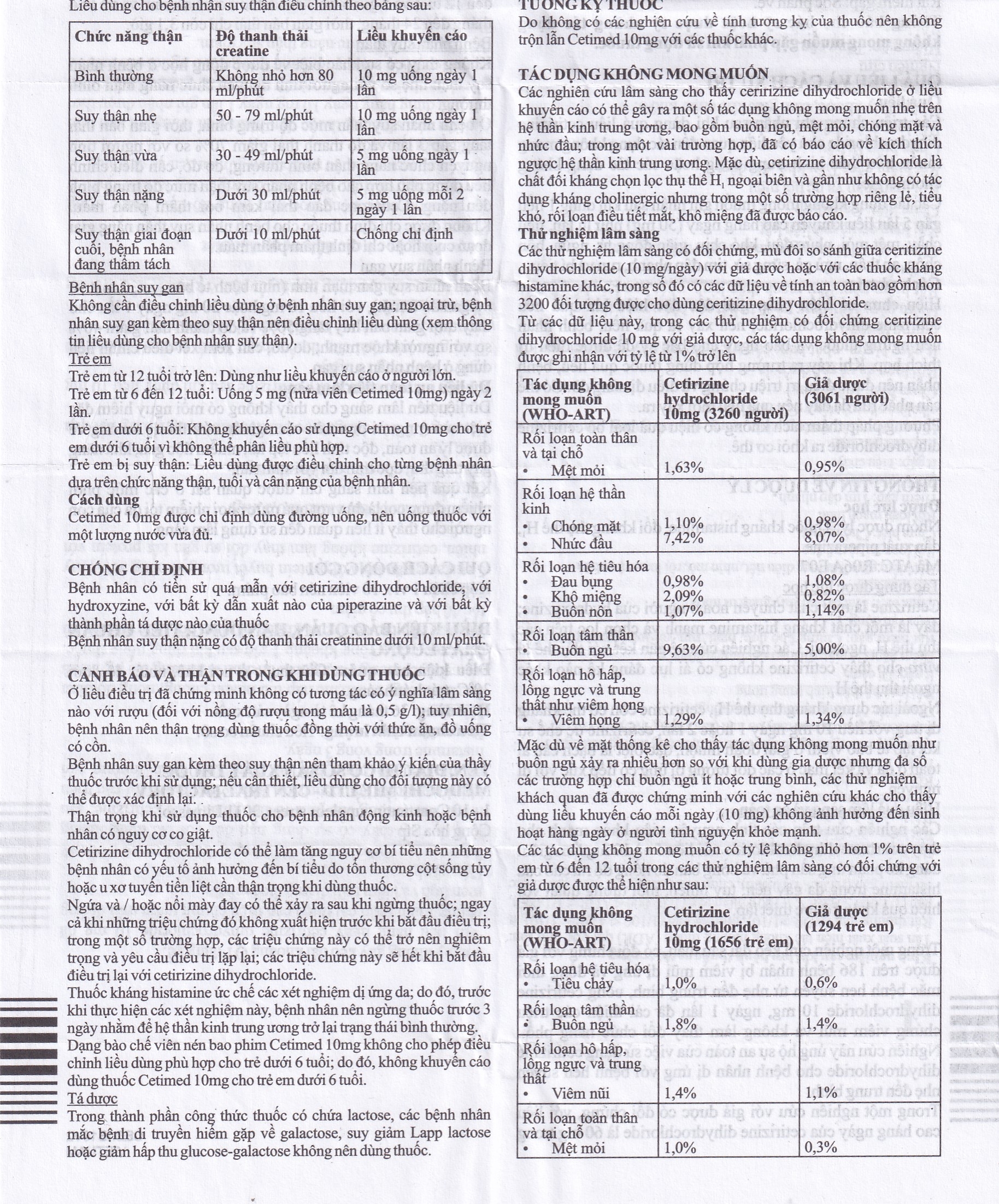 Hình ảnh Thuốc Cetimed 10mg Medochemie điều trị triệu chứng viêm mũi dị ứng (1 vỉ x 10 viên)