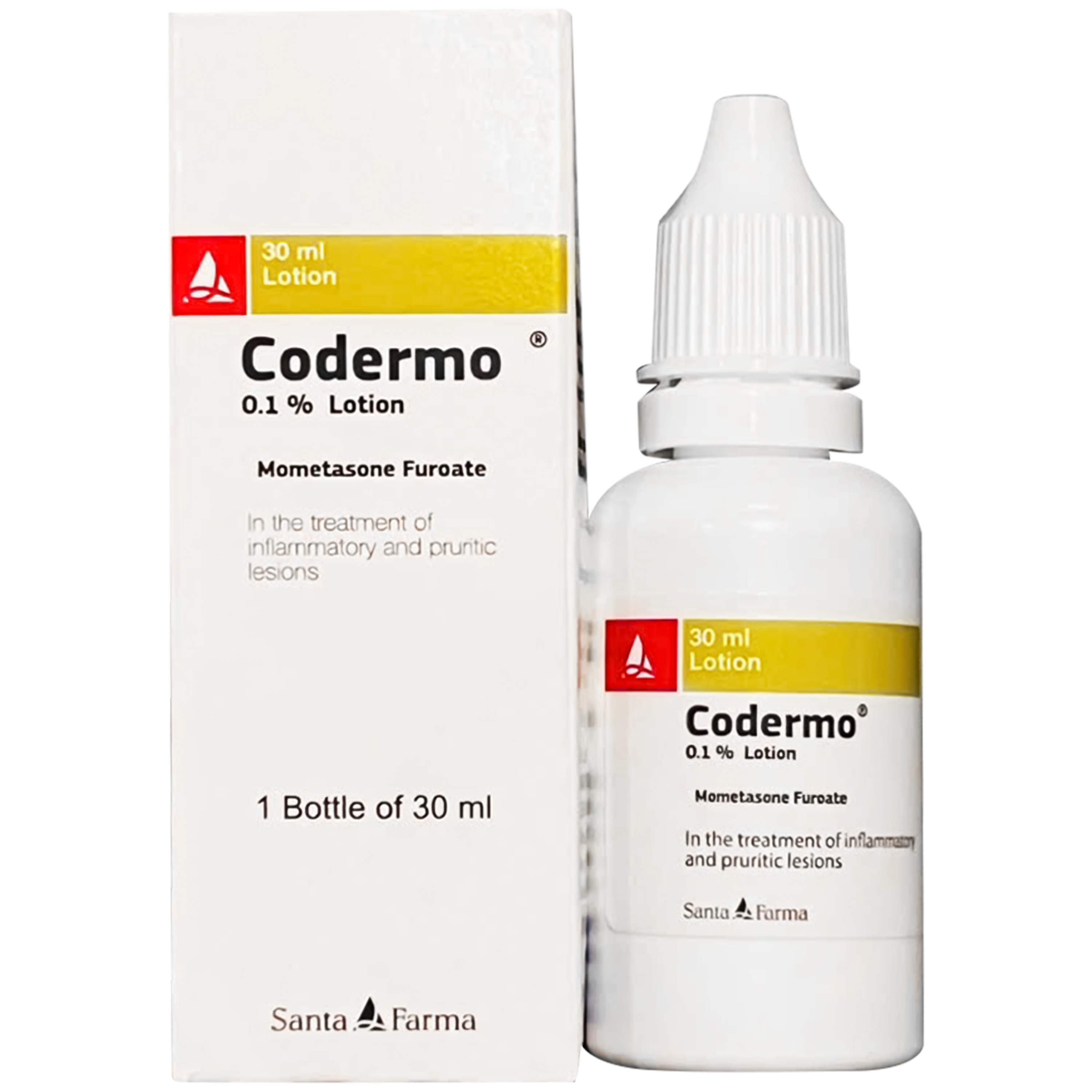 Hình ảnh Thuốc Codermo 0.1% Lotion Santa điều trị các tổn thương viêm và ngứa (30ml)