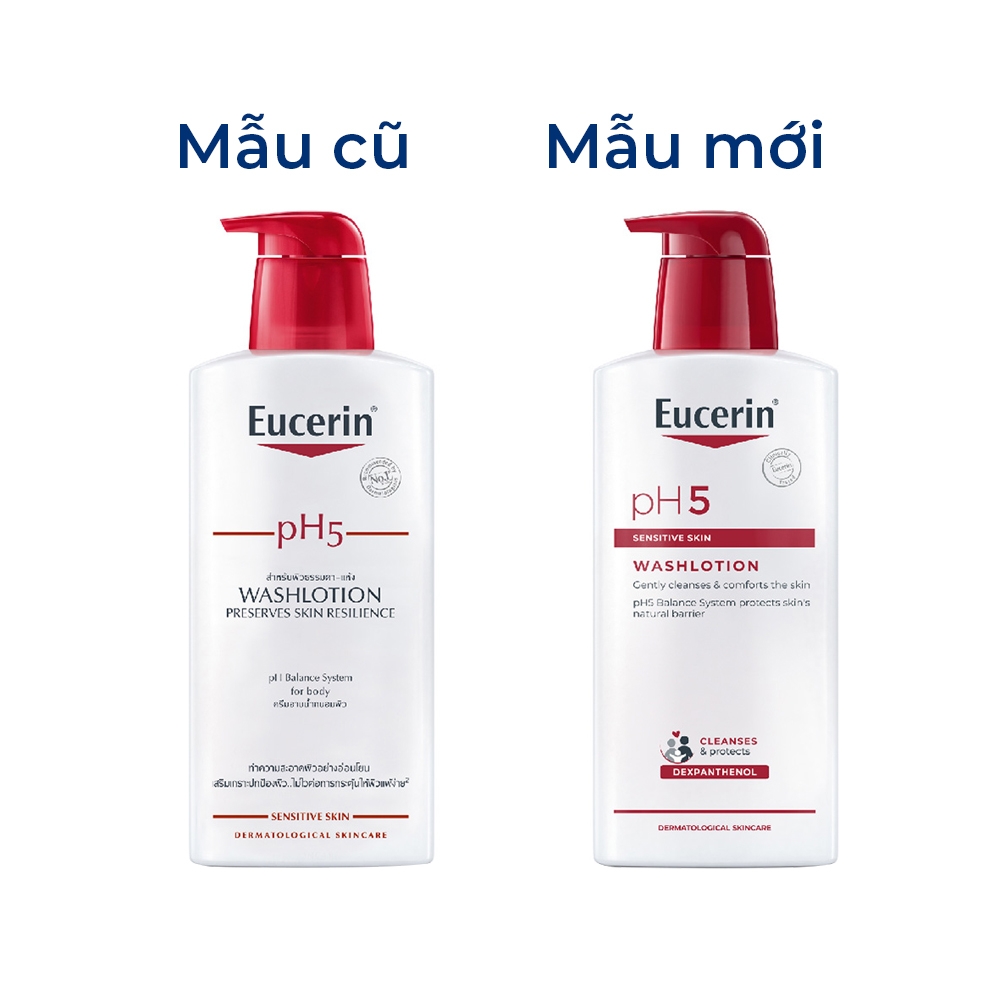Hình ảnh Sữa tắm Eucerin pH5 WashLotion Preserves Skin Resilience dành cho da nhạy cảm (400ml)