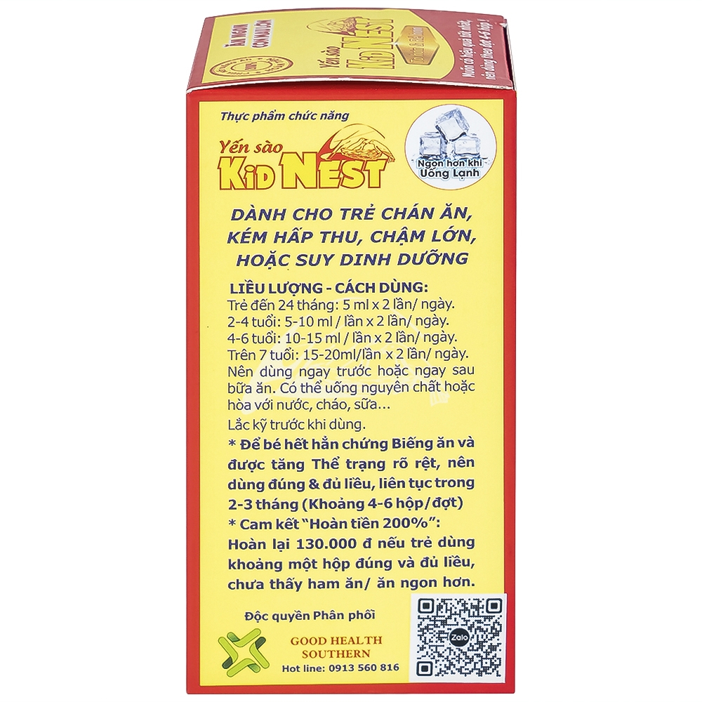 Hình ảnh Yến sào Kid Nest Good Health giúp trẻ nhanh hết biếng ăn, ngủ ngon, tăng thể trạng (150ml)