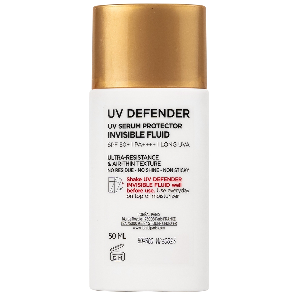 Hình ảnh Kem chống nắng Defender UV Serum Invisible Fluid L’Oréal SPF50+ và PA++++ giúp ngăn ngừa lão hóa, đốm nâu (50ml)