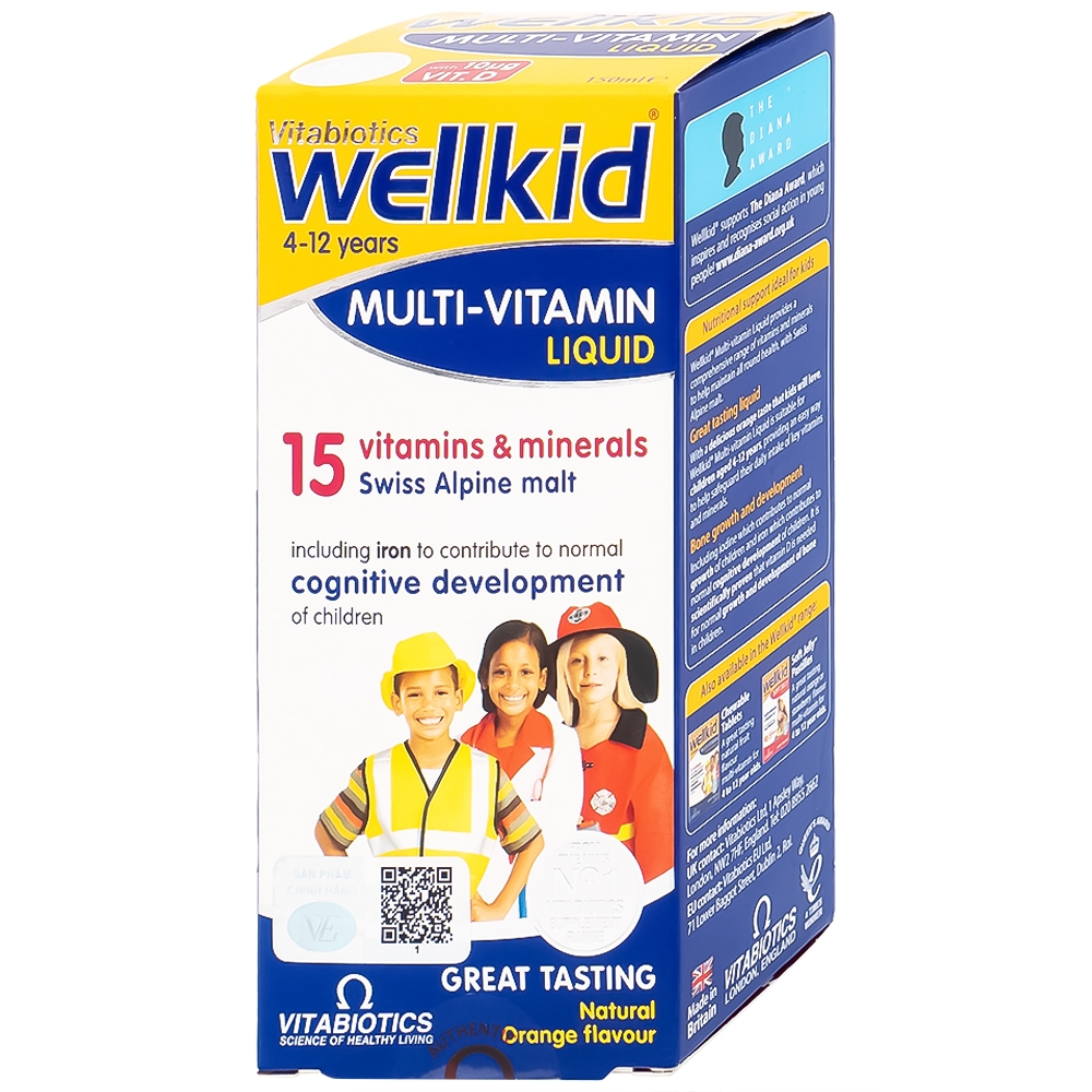 Hình ảnh Siro WellKid Multi-Vitamin Liquid bổ sung vitamin, khoáng chất cho trẻ em (150ml)