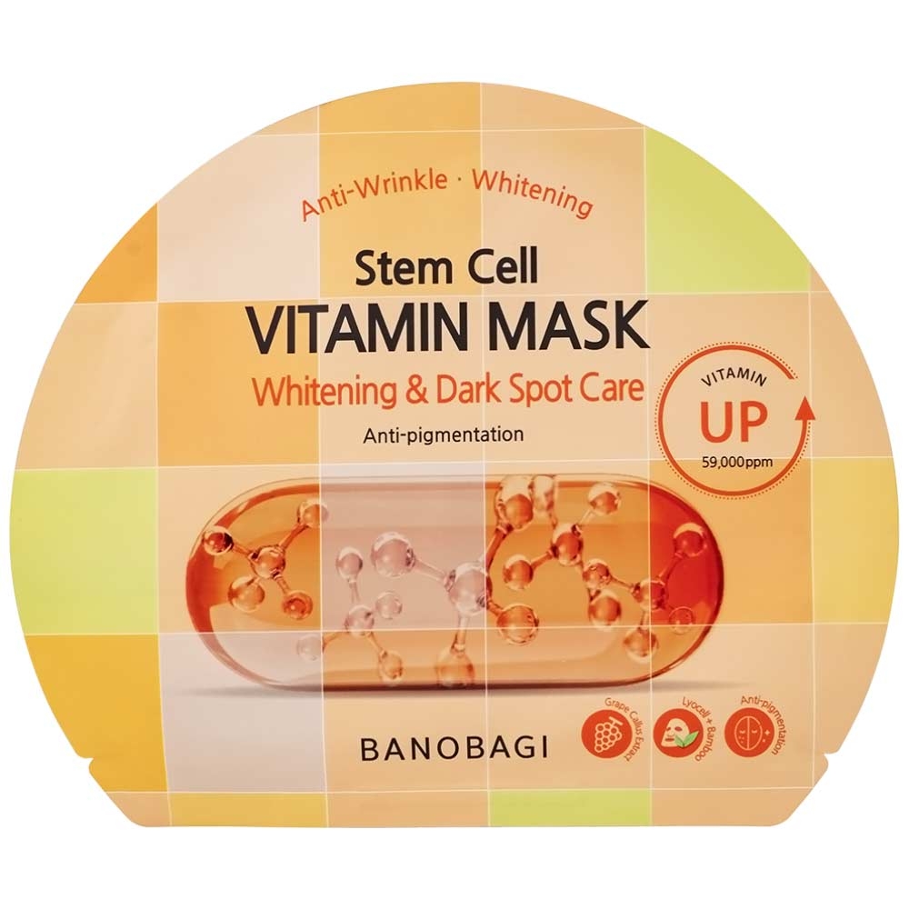 Hình ảnh Mặt nạ Banobagi Stem Cell Vitamin Mask Whitening & Dark Spot Care chống nhăn da, trắng da, mờ nám (30g)