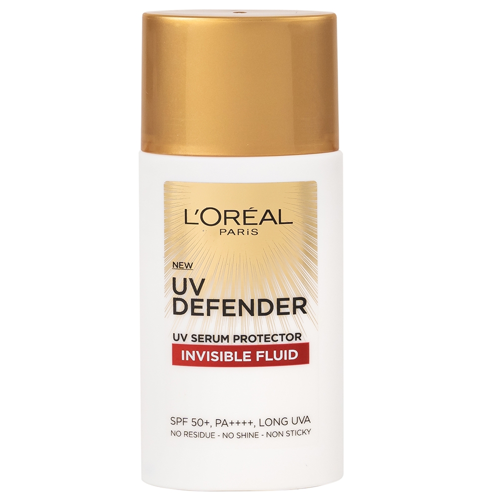 Hình ảnh Kem chống nắng Defender UV Serum Invisible Fluid L’Oréal SPF50+ và PA++++ giúp ngăn ngừa lão hóa, đốm nâu (50ml)