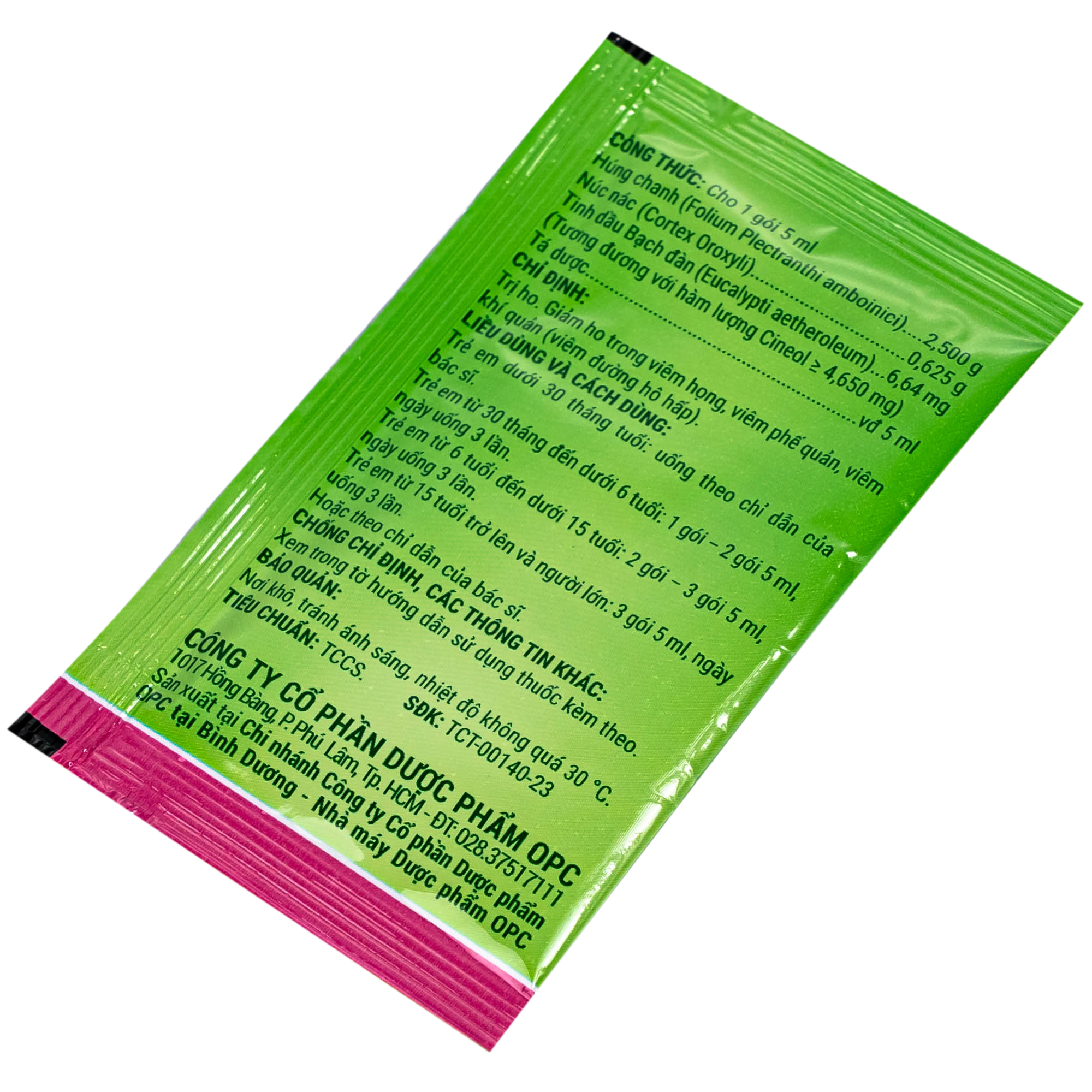 Hình ảnh Siro HoAstex-S OPC điều trị ho, giảm ho trong viêm họng, viêm phế quản (30 gói x 5ml)