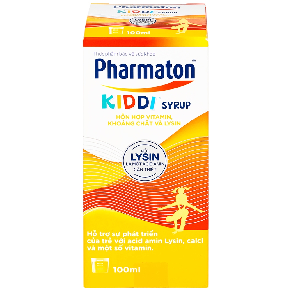 Hình ảnh Siro Pharmaton Kiddi Syrup 100ml Sanofi bổ sung Lysin, calci và một số vitamin