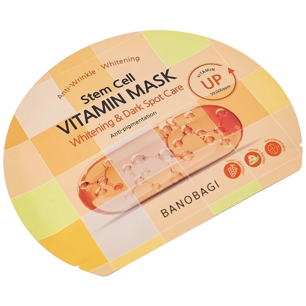 Hình ảnh Mặt nạ Banobagi Stem Cell Vitamin Mask Whitening & Dark Spot Care chống nhăn da, trắng da, mờ nám (30g)