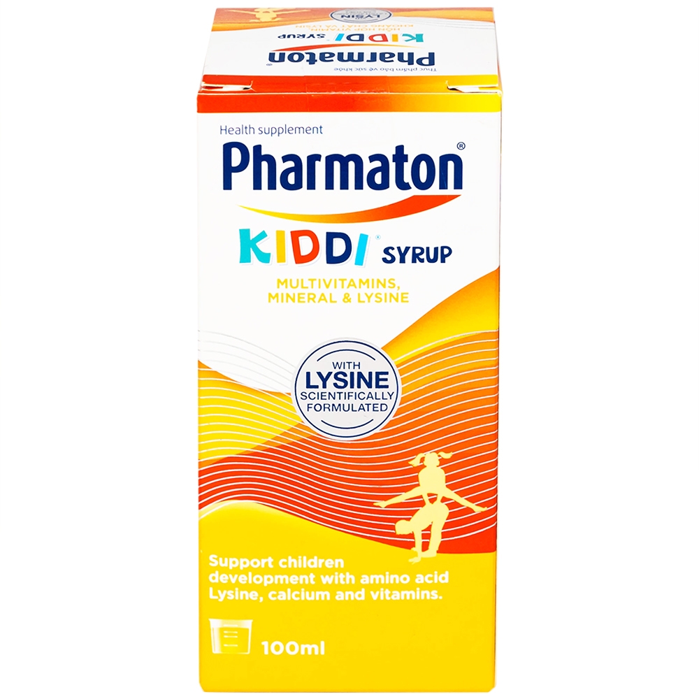Hình ảnh Siro Pharmaton Kiddi Syrup 100ml Sanofi bổ sung Lysin, calci và một số vitamin