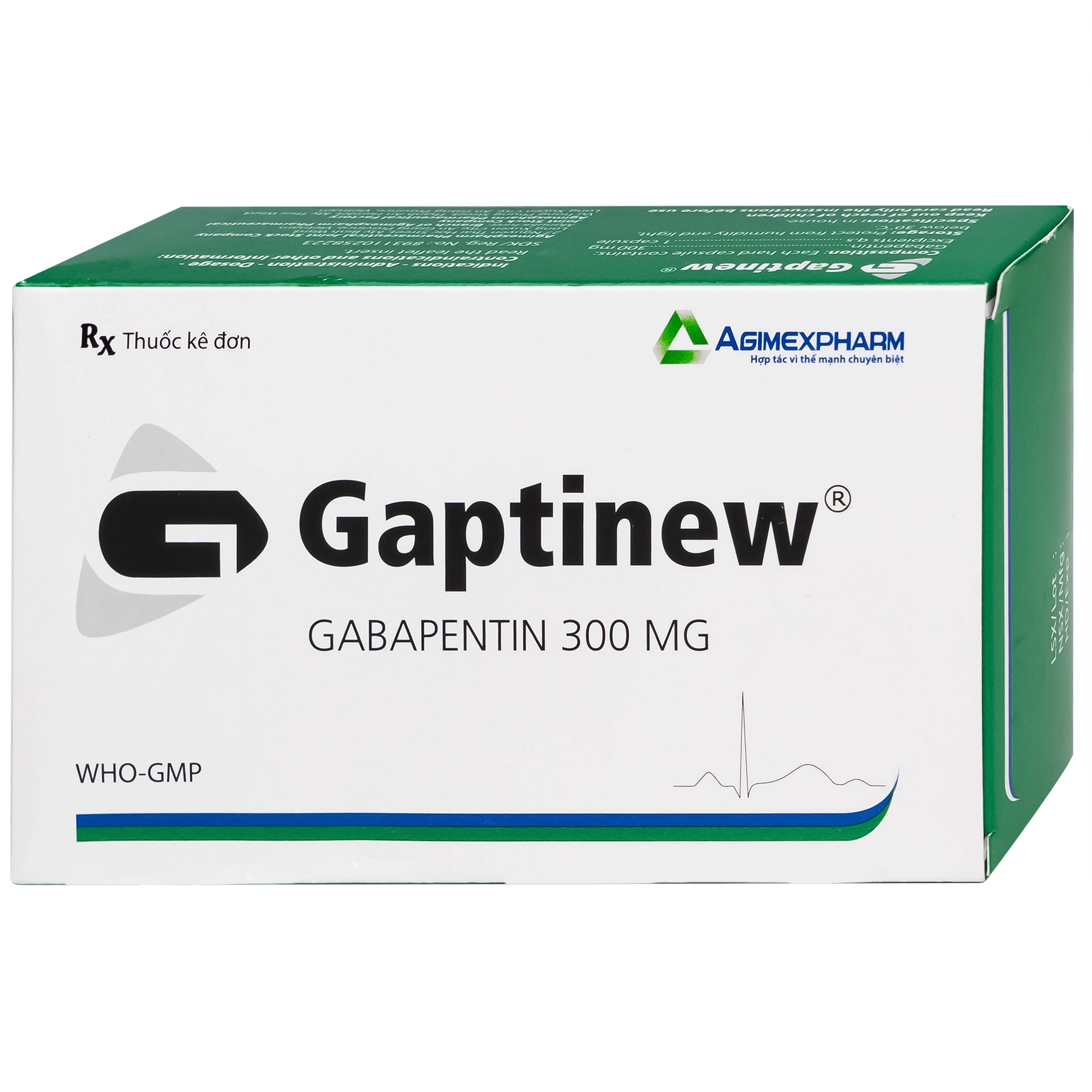 Hình ảnh Thuốc Gaptinew 300mg Agimexpharm điều trị động kinh và đau thần kinh ngoại biên (10 vỉ x 10 viên)