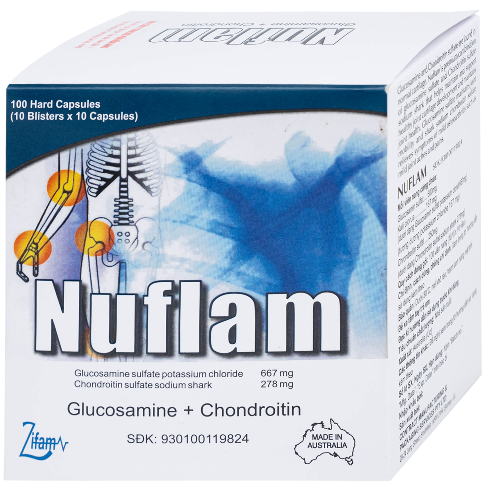 Hình ảnh Thuốc Nuflam Zifam giúp giảm triệu chứng của thoái hóa khớp thể nhẹ (10 vỉ x 10 viên)