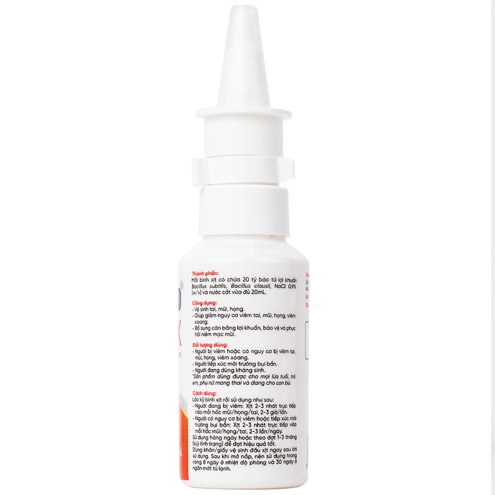 Hình ảnh Dung dịch vệ sinh tai mũi họng LiveSpo Navax 20ml 