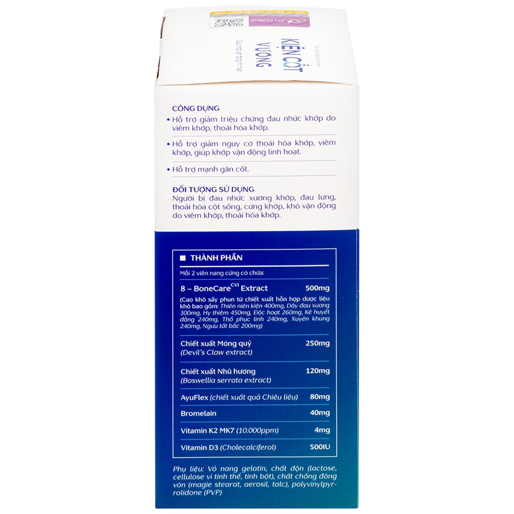 Hình ảnh Viên uống Kiện Cốt Vương hỗ trợ giảm triệu chứng đau nhức khớp do viêm khớp, thoái hóa khớp (45 viên)