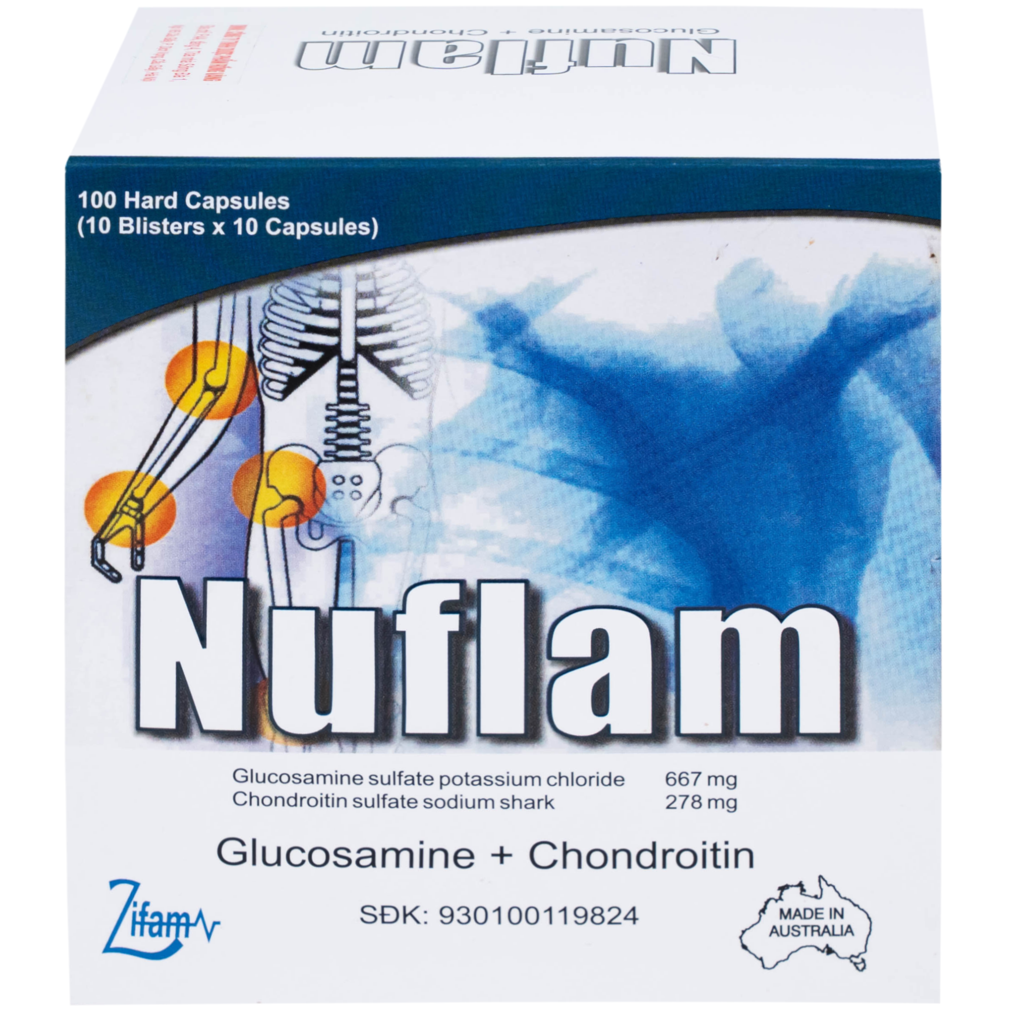 Hình ảnh Thuốc Nuflam Zifam giúp giảm triệu chứng của thoái hóa khớp thể nhẹ (10 vỉ x 10 viên)