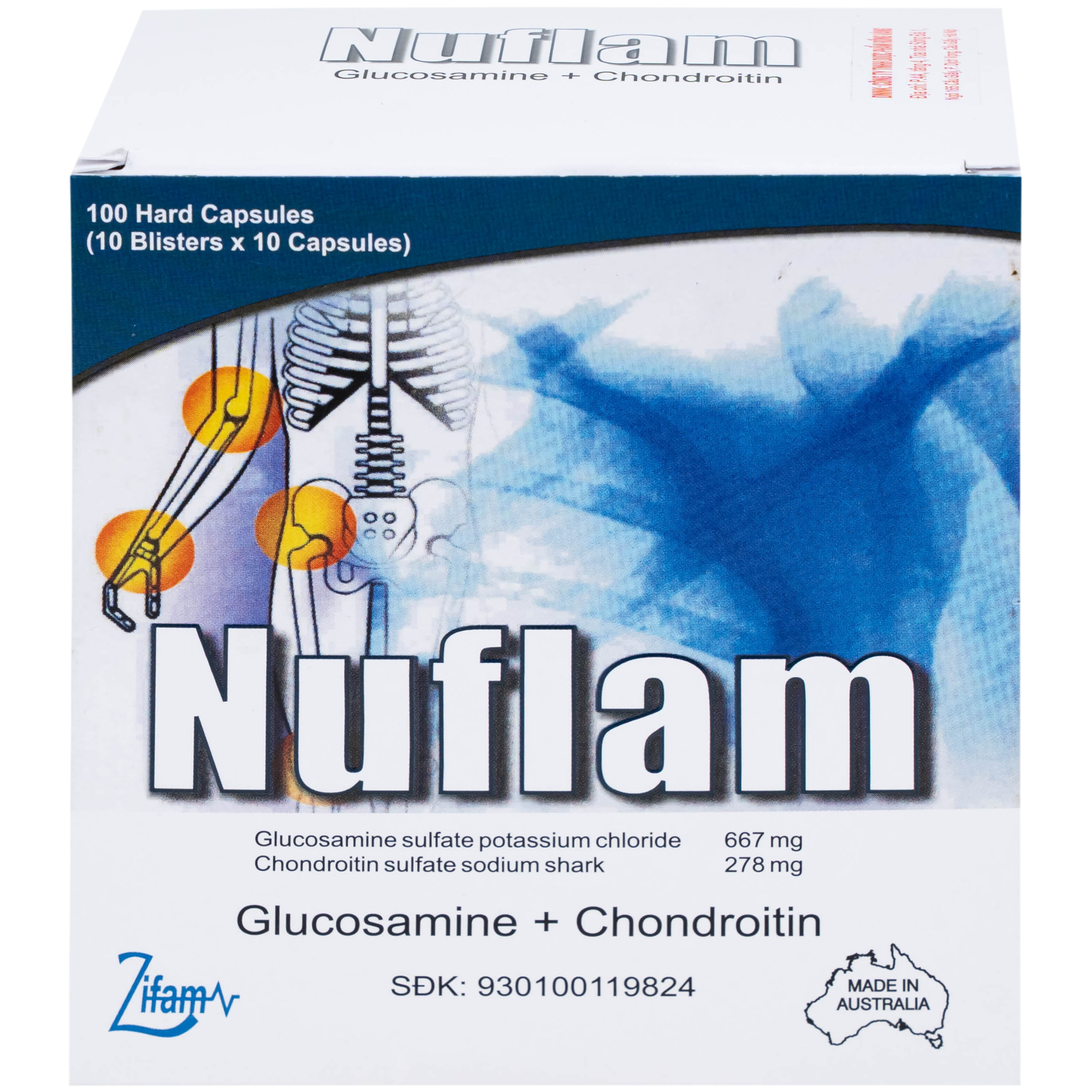 Hình ảnh Thuốc Nuflam Zifam giúp giảm triệu chứng của thoái hóa khớp thể nhẹ (10 vỉ x 10 viên)