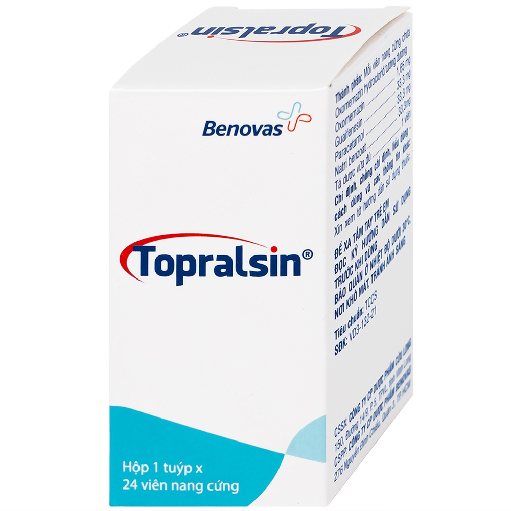 Hình ảnh Thuốc Topralsin Benovas điều trị triệu chứng ho khan, ho do dị ứng và kích ứng (24 viên)