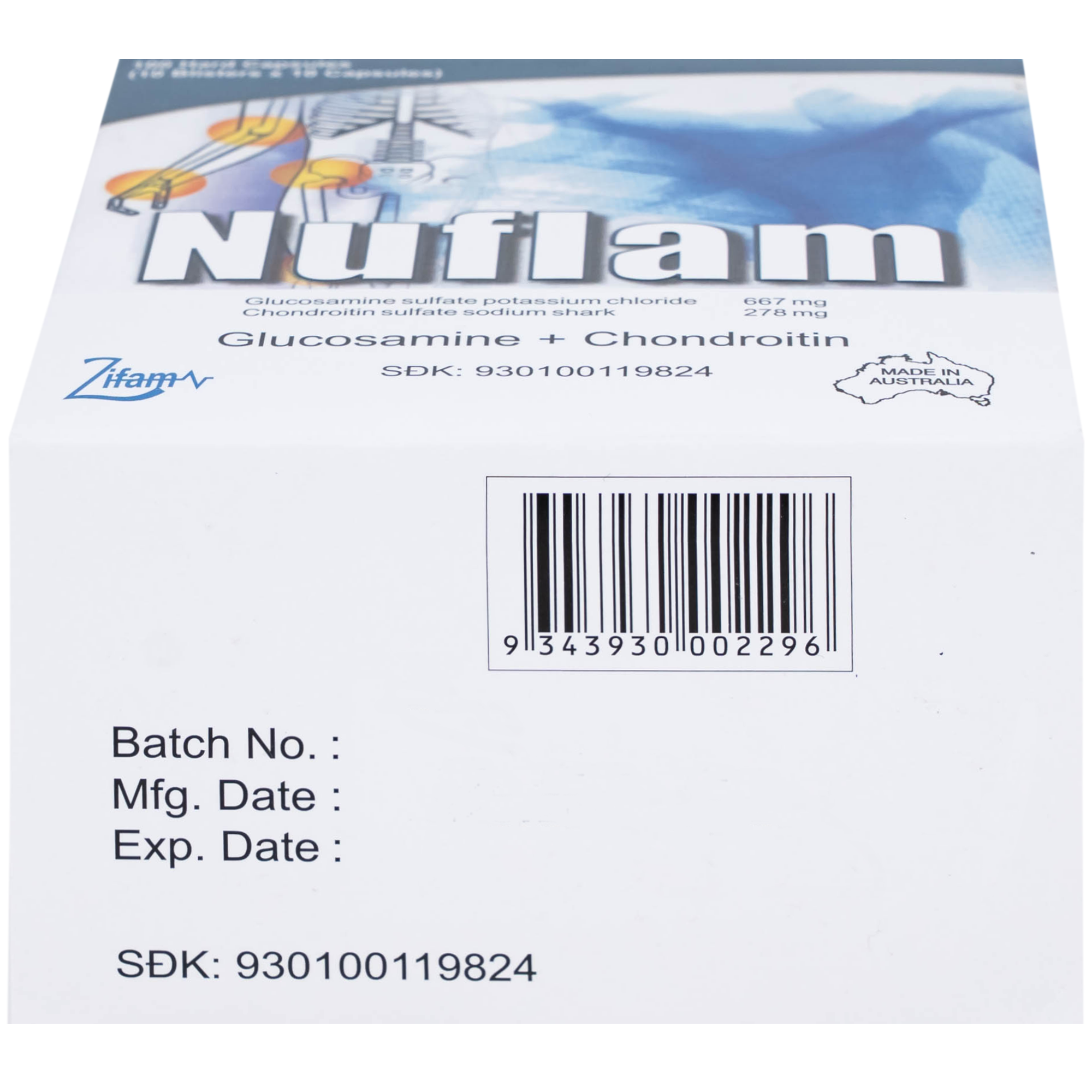 Hình ảnh Thuốc Nuflam Zifam giúp giảm triệu chứng của thoái hóa khớp thể nhẹ (10 vỉ x 10 viên)