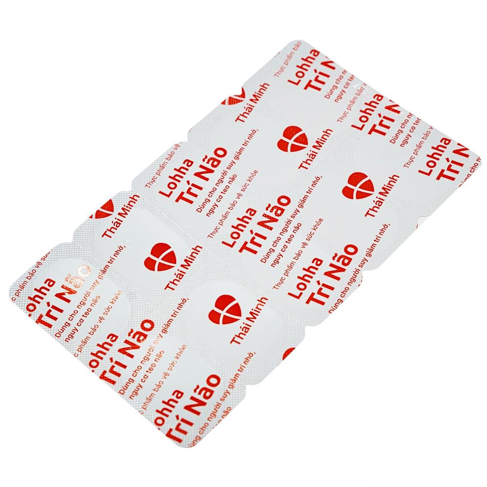 Hình ảnh Viên uống Lohha Trí Não Thái Minh điều trị và phòng ngừa các bệnh suy giảm trí tuệ (3 vỉ x 10 viên)