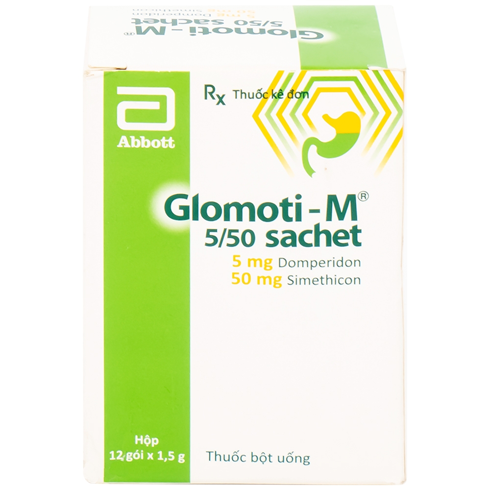 Hình ảnh Bột Glomoti-M Glomed điều trị triệu chứng buồn nôn (12 gói x 1.5g)