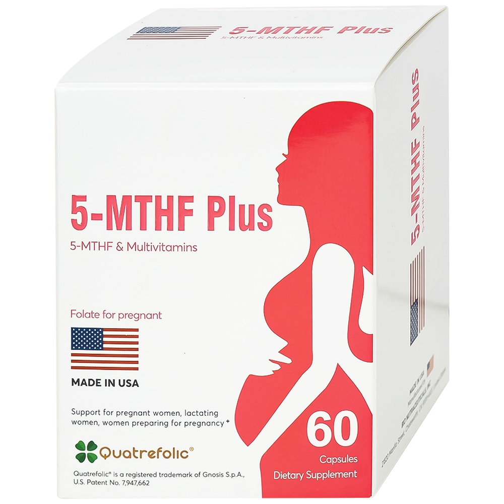 Hình ảnh Viên uống 5-MTHF Plus Quatrefolic bổ sung một số vitamin và khoáng chất cho cơ thể (6 vỉ x 10 viên)