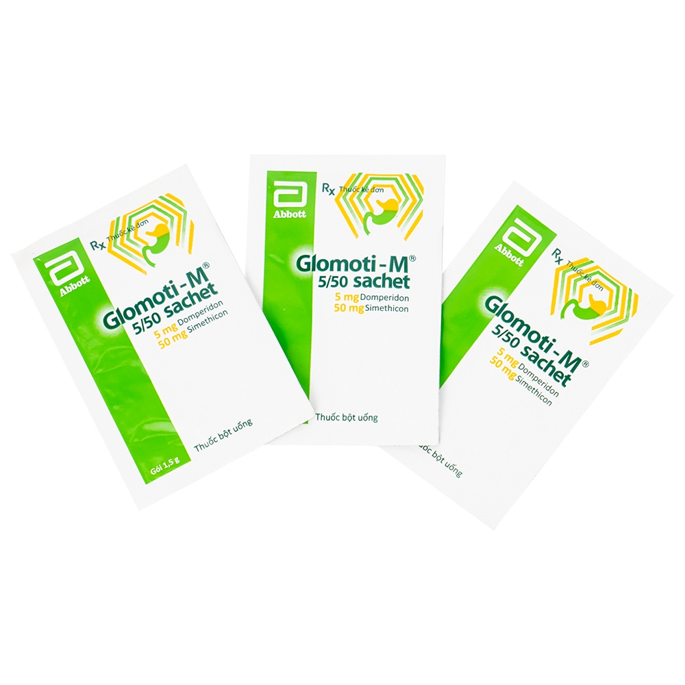 Hình ảnh Bột Glomoti-M Glomed điều trị triệu chứng buồn nôn (12 gói x 1.5g)