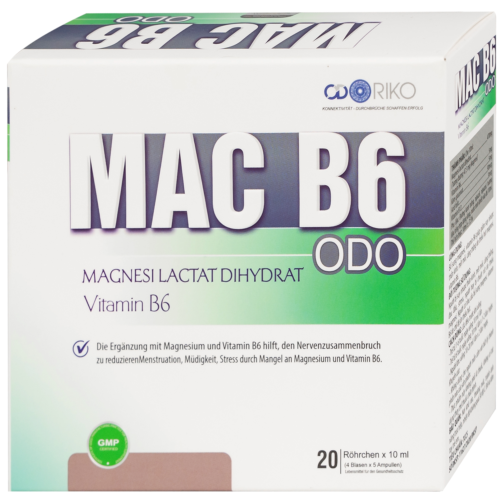 Hình ảnh Siro Mac B6 ODO 10ml Odoriko bổ sung magnesi, vitamin B6 (20 ống)