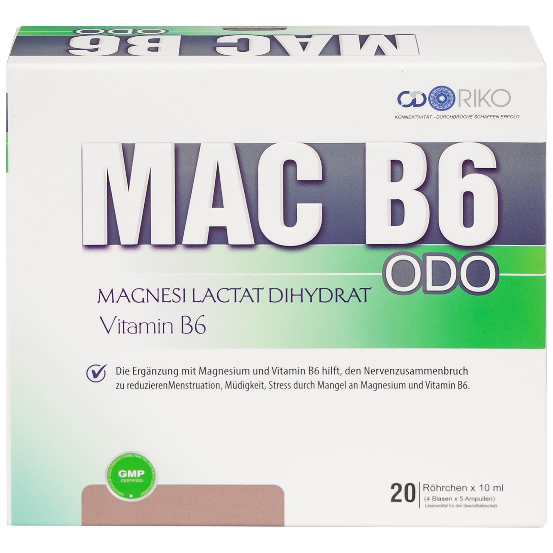 Hình ảnh Siro Mac B6 ODO 10ml Odoriko bổ sung magnesi, vitamin B6 (20 ống)
