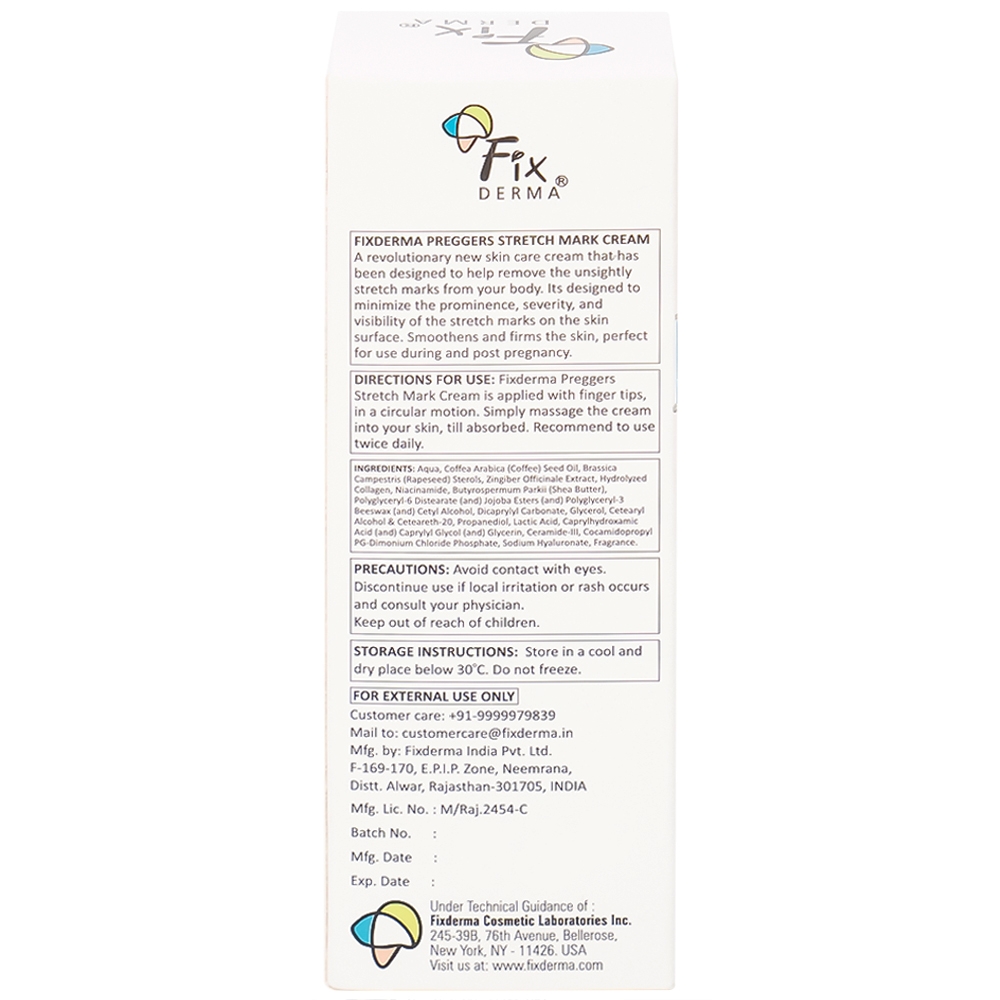 Hình ảnh Kem bôi da Fixderma Preggers Stretch Mark Cream dưỡng ẩm, giảm rạn da cho phụ nữ mang thai và sau sinh (60g)