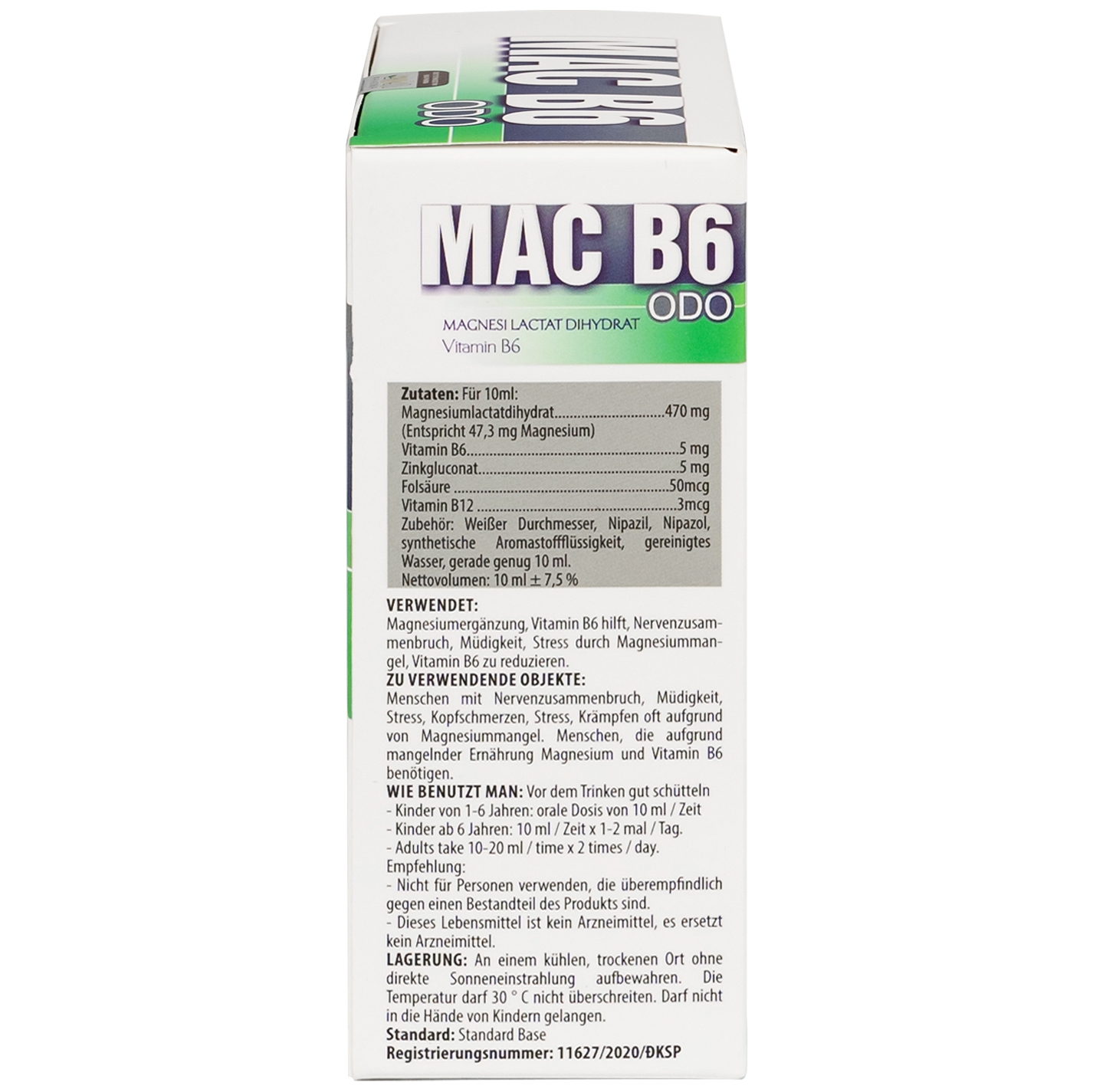 Hình ảnh Siro Mac B6 ODO 10ml Odoriko bổ sung magnesi, vitamin B6 (20 ống)