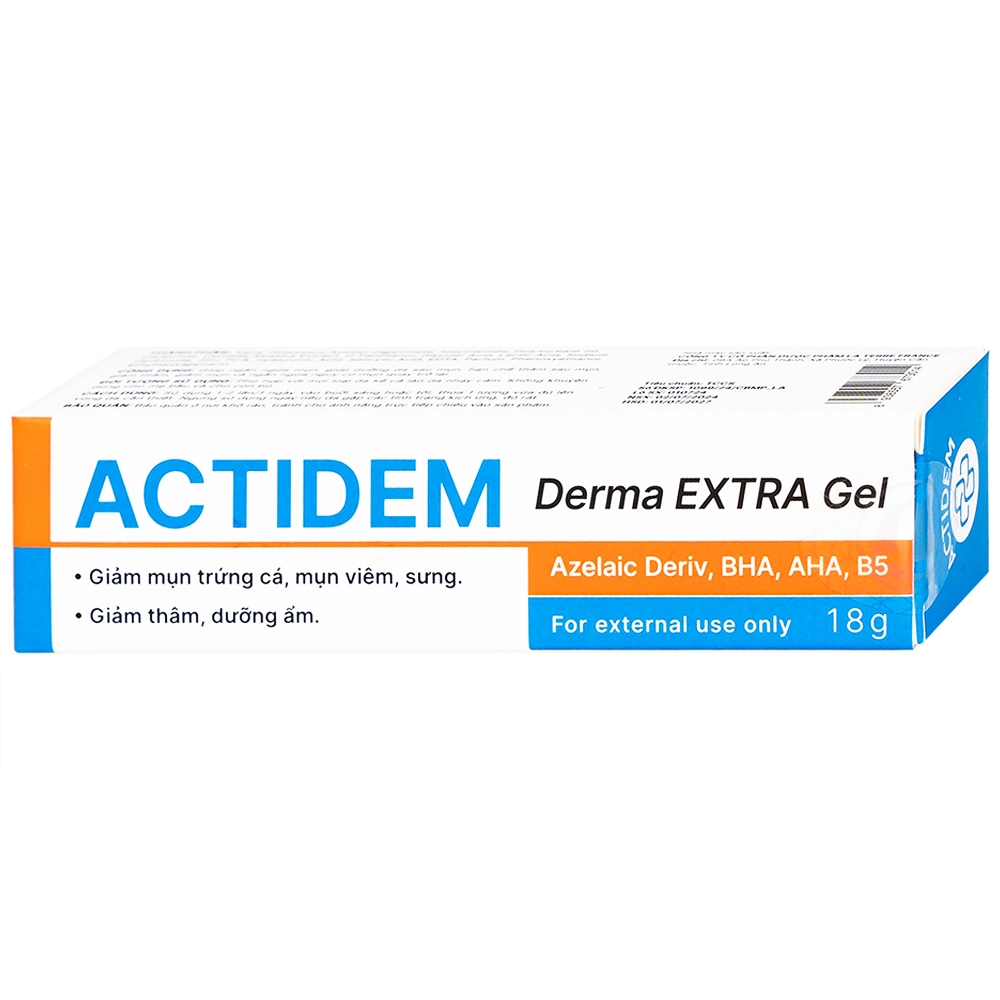 Hình ảnh Kem bôi da Actidem Derma Extra Gel 18g ngăn ngừa mụn, dưỡng da và hạn chế thâm sau mụn