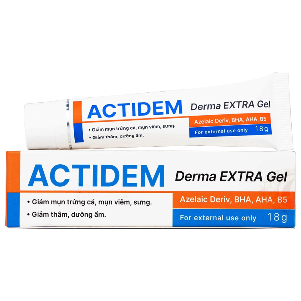 Hình ảnh Kem bôi da Actidem Derma Extra Gel 18g ngăn ngừa mụn, dưỡng da và hạn chế thâm sau mụn