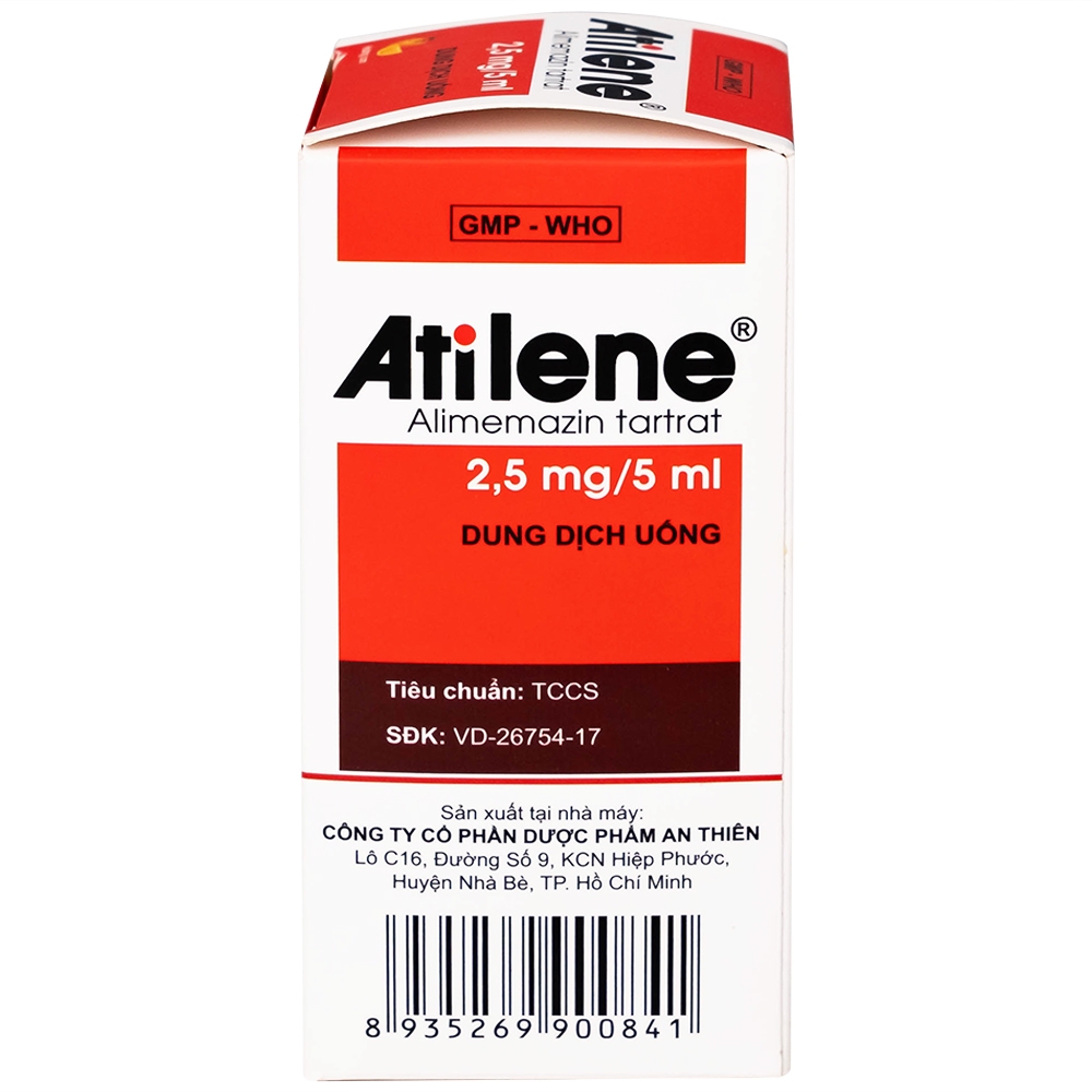 Hình ảnh Thuốc Atilene 2,5mg/5ml An Thiên điều trị các bệnh hô hấp, viêm mũi, hắt hơi, sổ mũi (100ml)