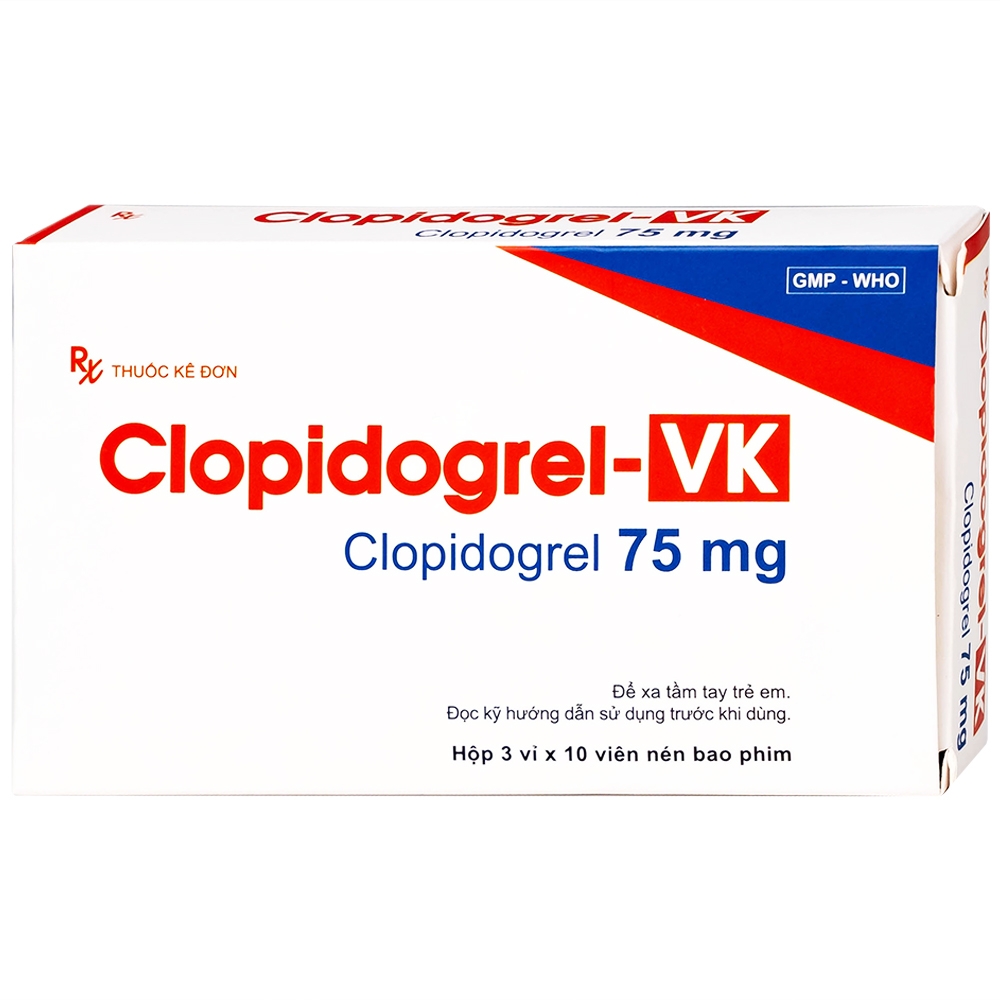 Hình ảnh CLOPIDOGREL-VK 75MG AN THIÊN 3X10