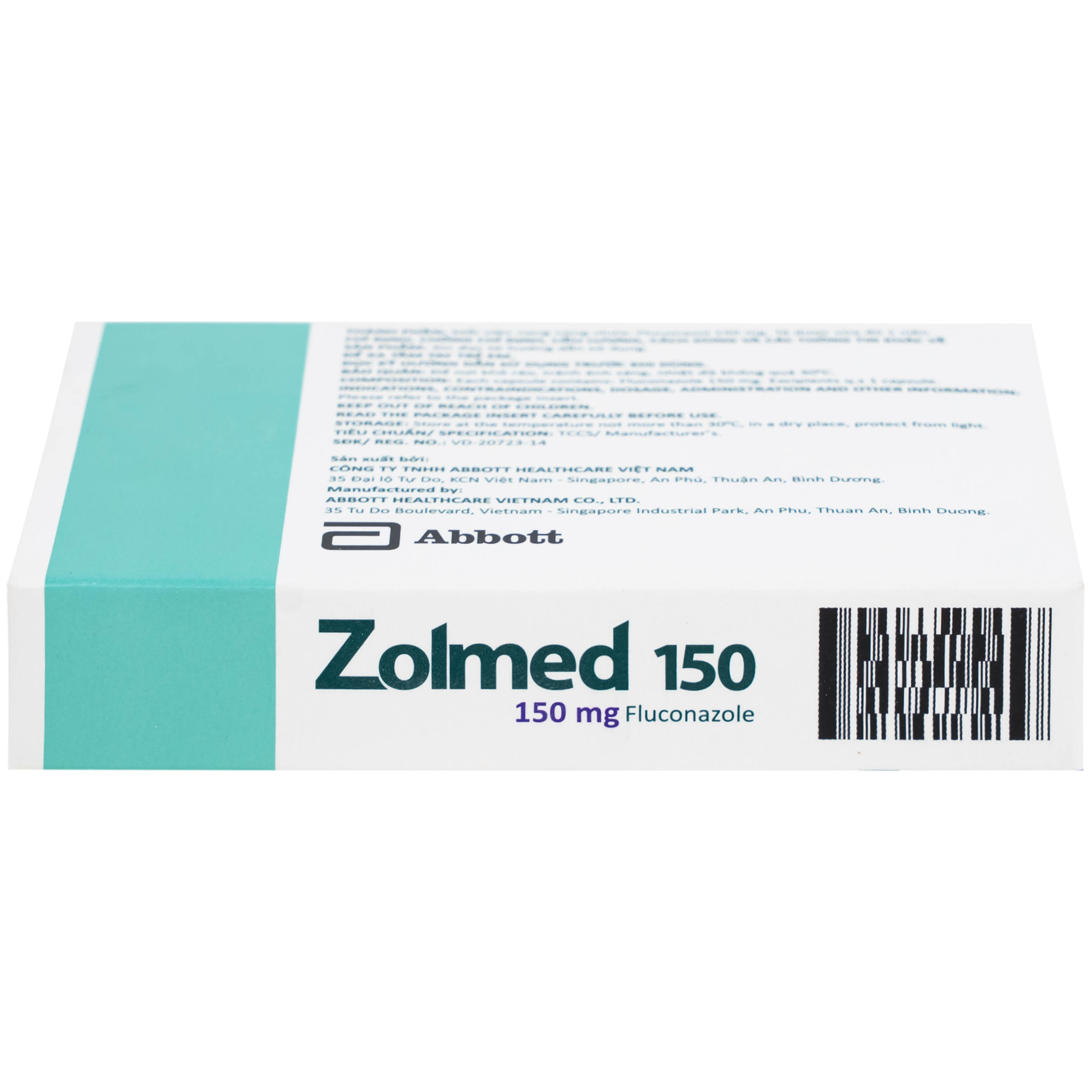 Hình ảnh Thuốc Zolmed 150 Abbott điều trị các bệnh nhiễm nấm, dự phòng nhiễm nấm (1 vỉ x 10 viên)