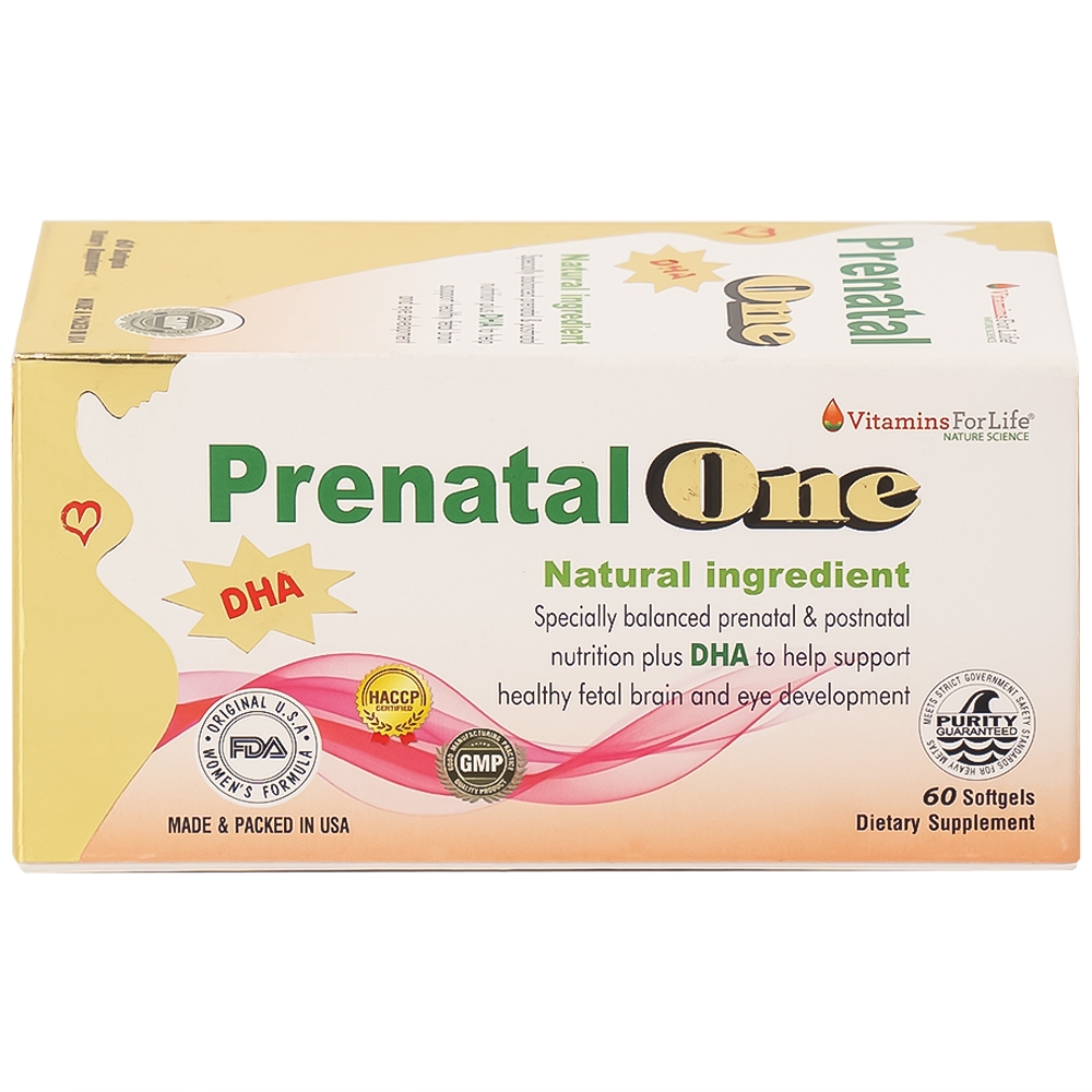 Hình ảnh Thực phẩm bảo vệ sức khỏe Prenatal One Vitamins For Life cung cấp DHA, vitamin và khoáng chất