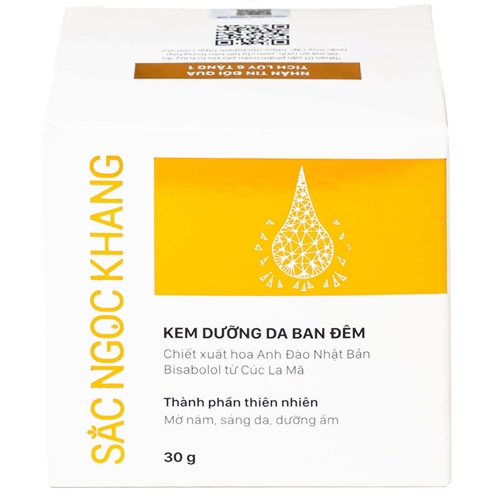 Hình ảnh Kem dưỡng da ban đêm Sắc Ngọc Khang 30g làm mờ các vết nám, sạm, tàn nhang