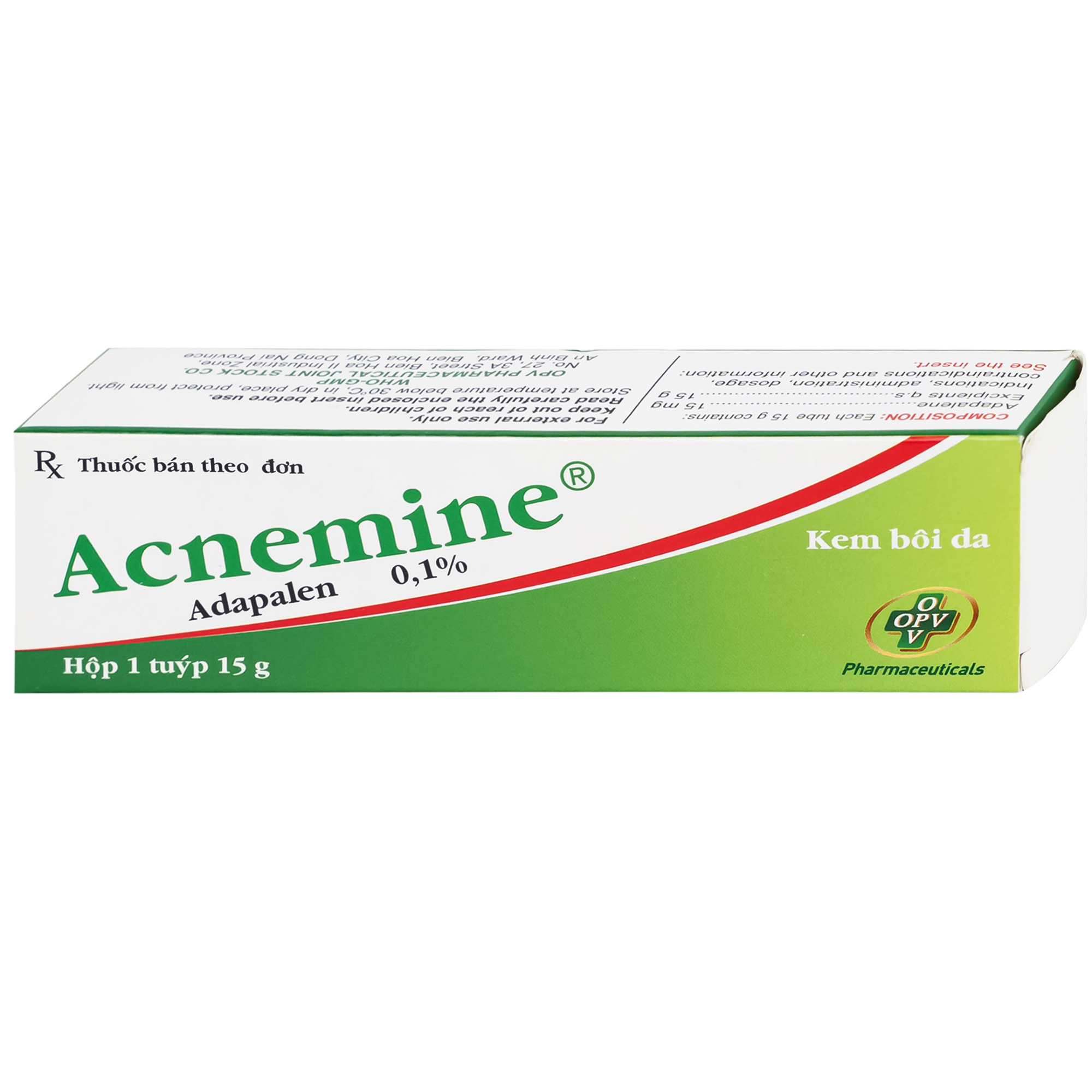 Hình ảnh Thuốc bôi da Acnemine Adapalen 0.1% OPV (15g)
