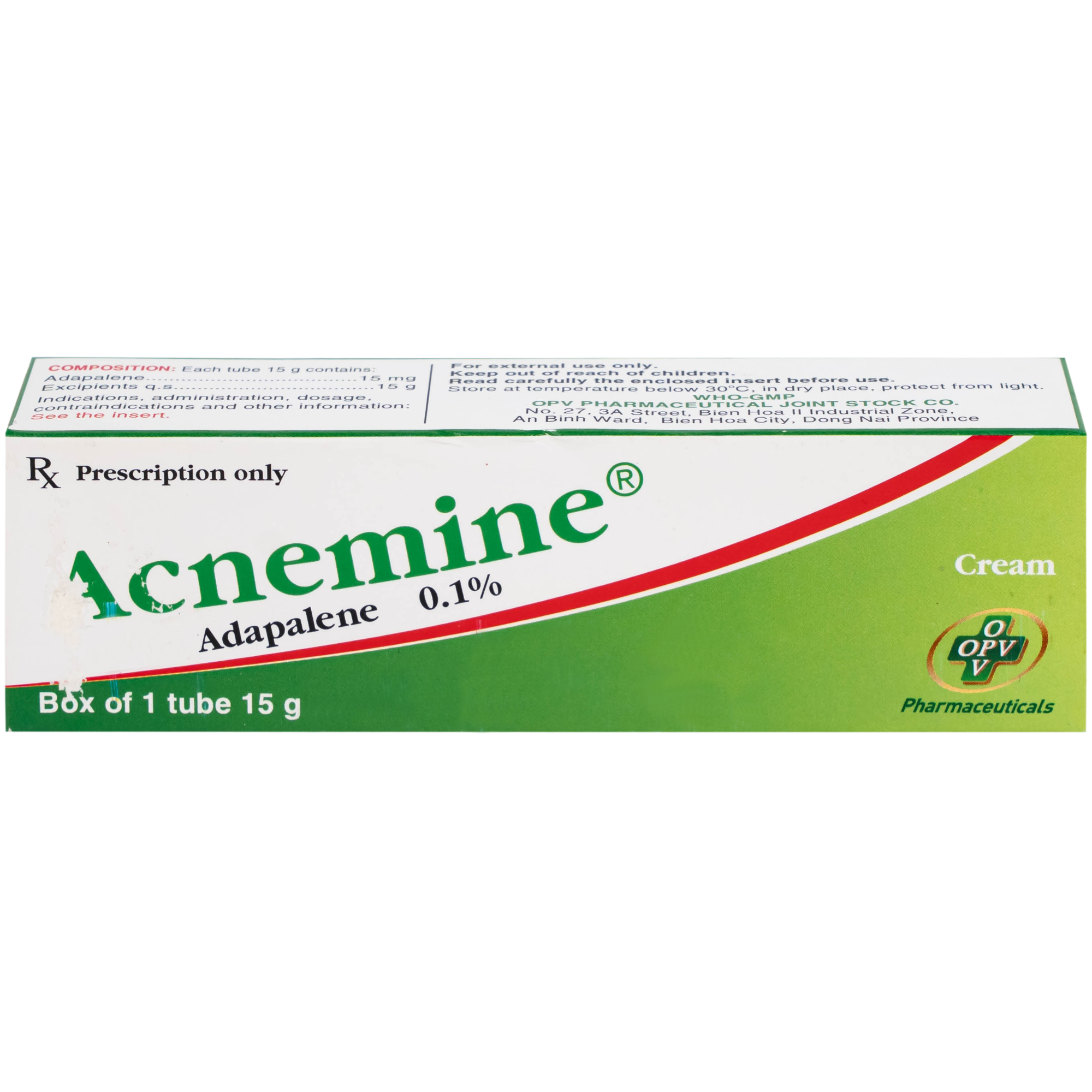 Hình ảnh Thuốc bôi da Acnemine Adapalen 0.1% OPV (15g)