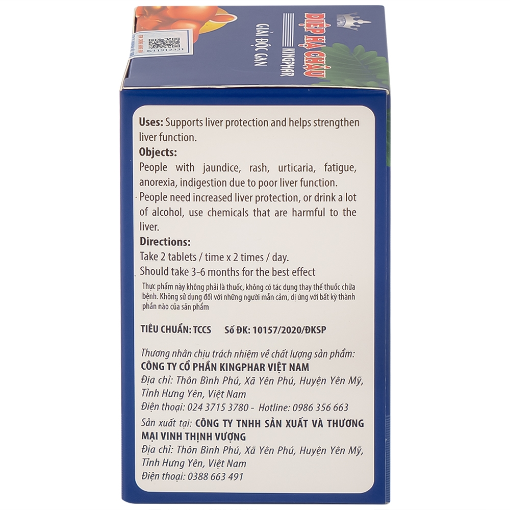 Hình ảnh Viên uống Diệp Hạ Châu Kingphar hỗ trợ bảo vệ gan, tăng cường chức năng gan (60 viên)