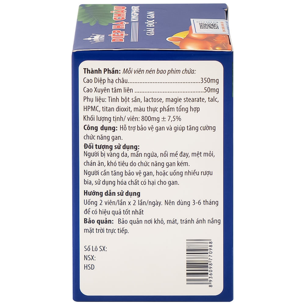 Hình ảnh Viên uống Diệp Hạ Châu Kingphar hỗ trợ bảo vệ gan, tăng cường chức năng gan (60 viên)