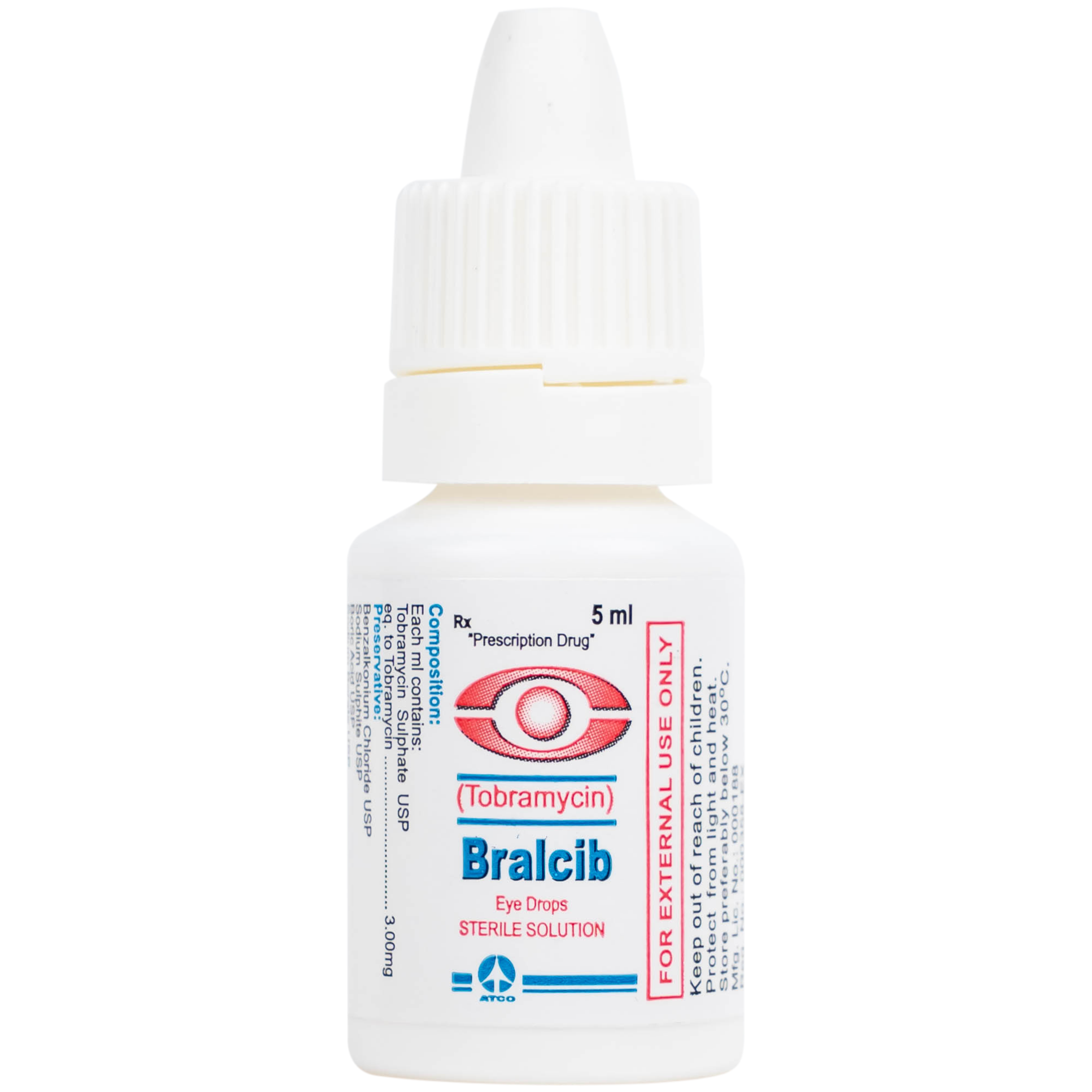 Hình ảnh Thuốc Bralcib 3mg Atco điều trị các nhiễm khuẩn phần ngoài mắt do vi khuẩn nhạy cảm (5ml)